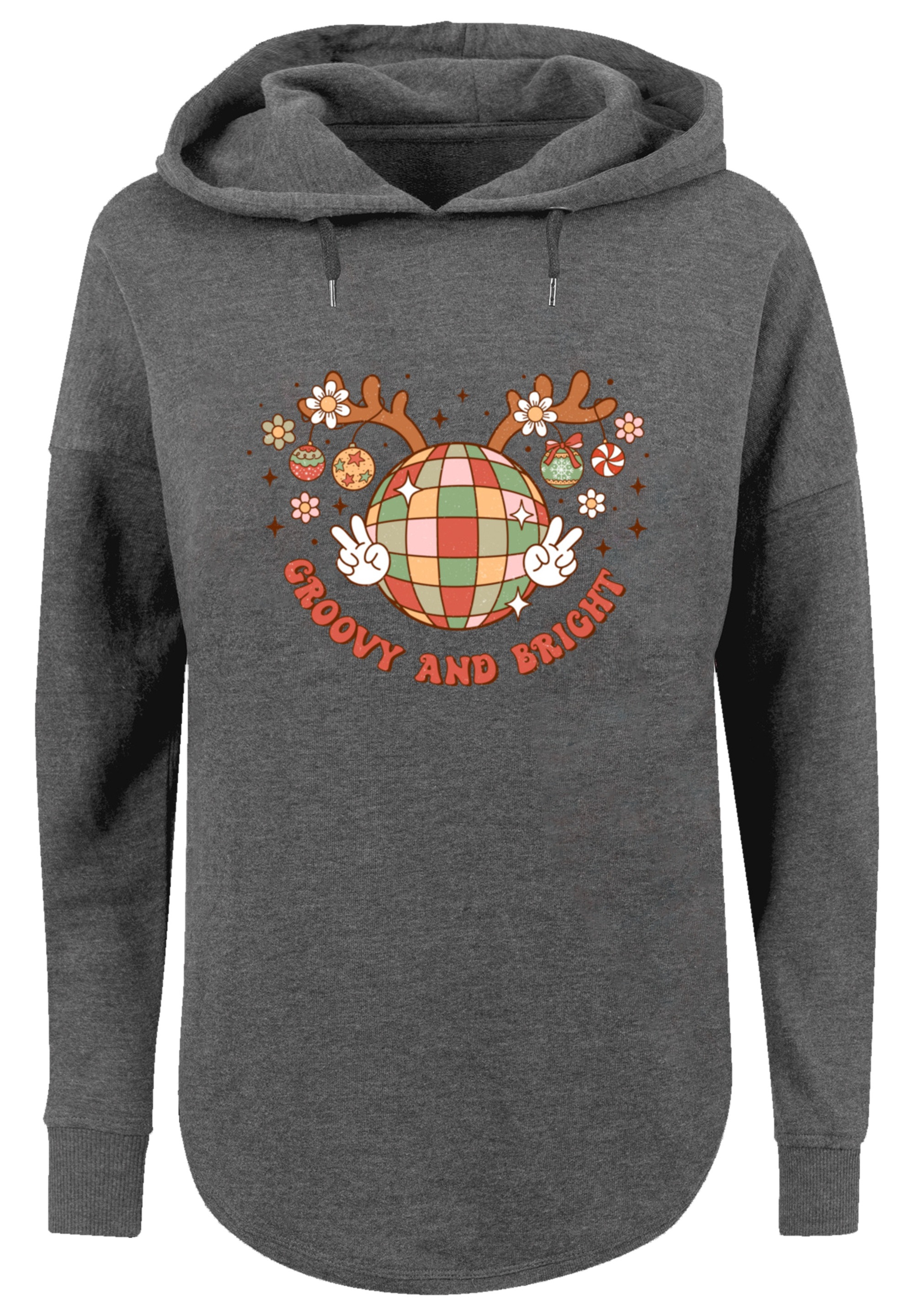 F4NT4STIC Kapuzenpullover »Bright Weihnachten Disco Deer«, Premium Qualität, Weihnachts-Kollection