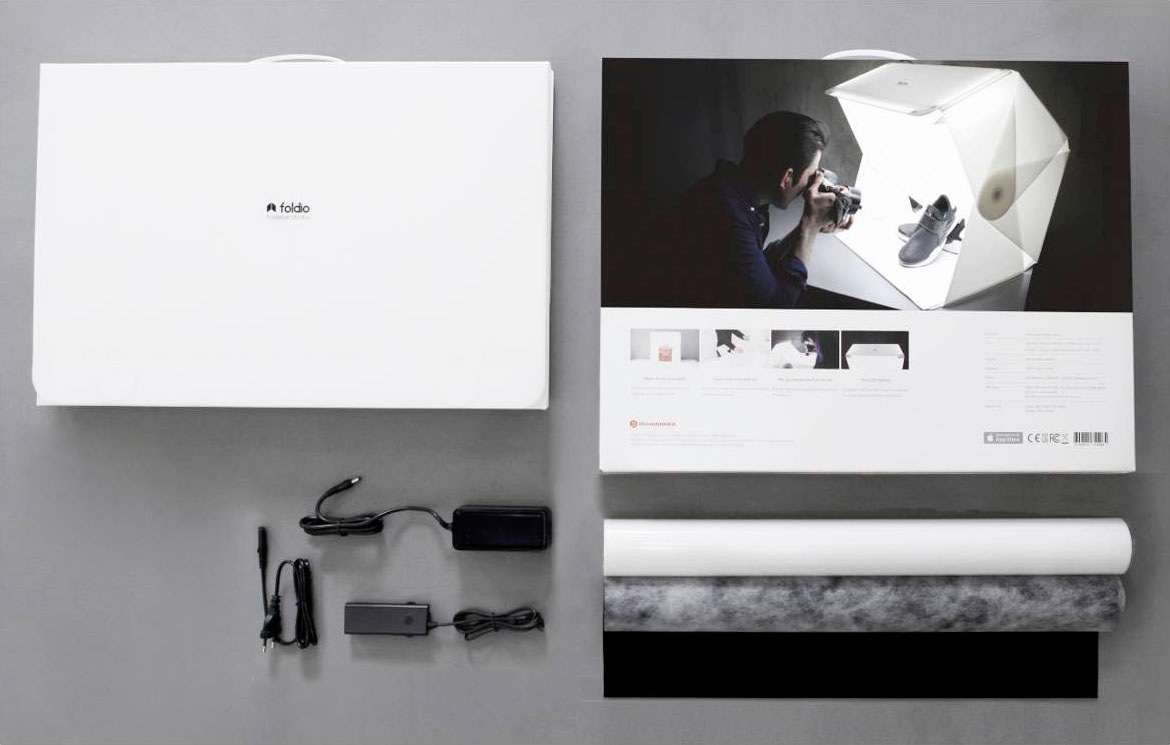 Orangemonkie Falthintergrund »FOLDIO3«, KOSTENLOSE Foldio-App, Triple-LED-Lichtstreifen