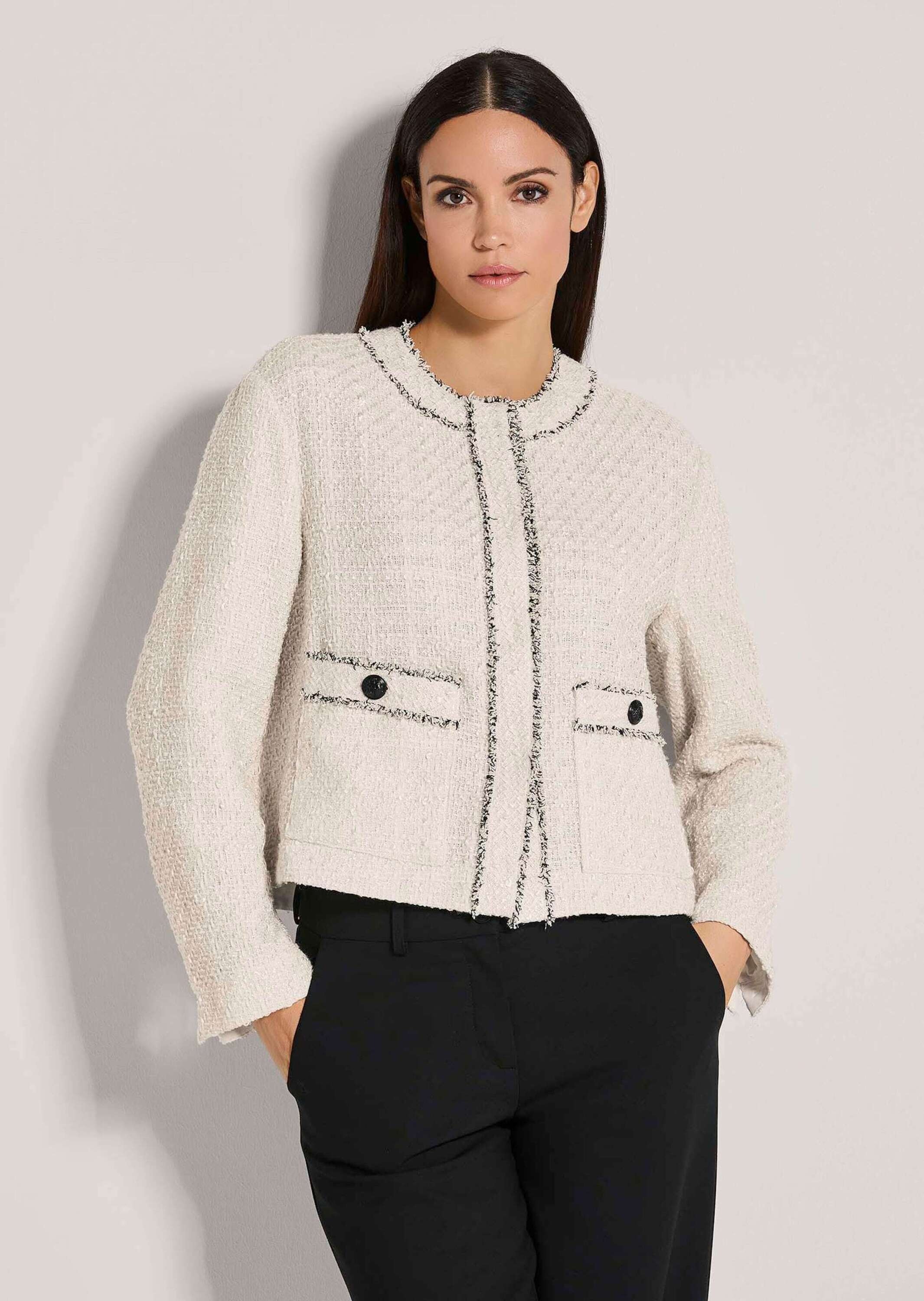 Thumbnail - MADELEINE Jerseyblazer "Blazer Kurzblazer in Bouclé-Optik"