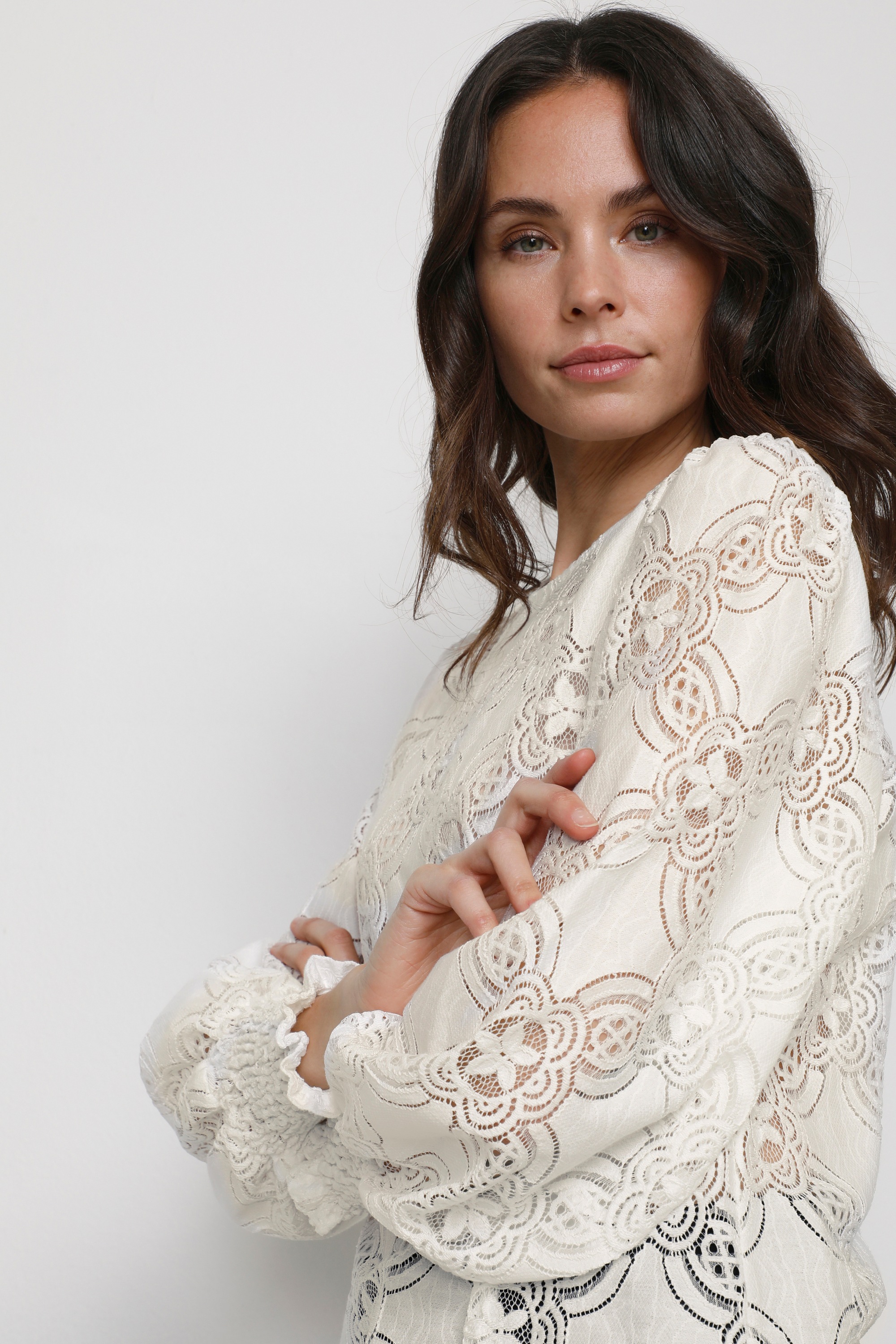 KAFFE Langarmbluse »Damen Bluse langarm KAraula«