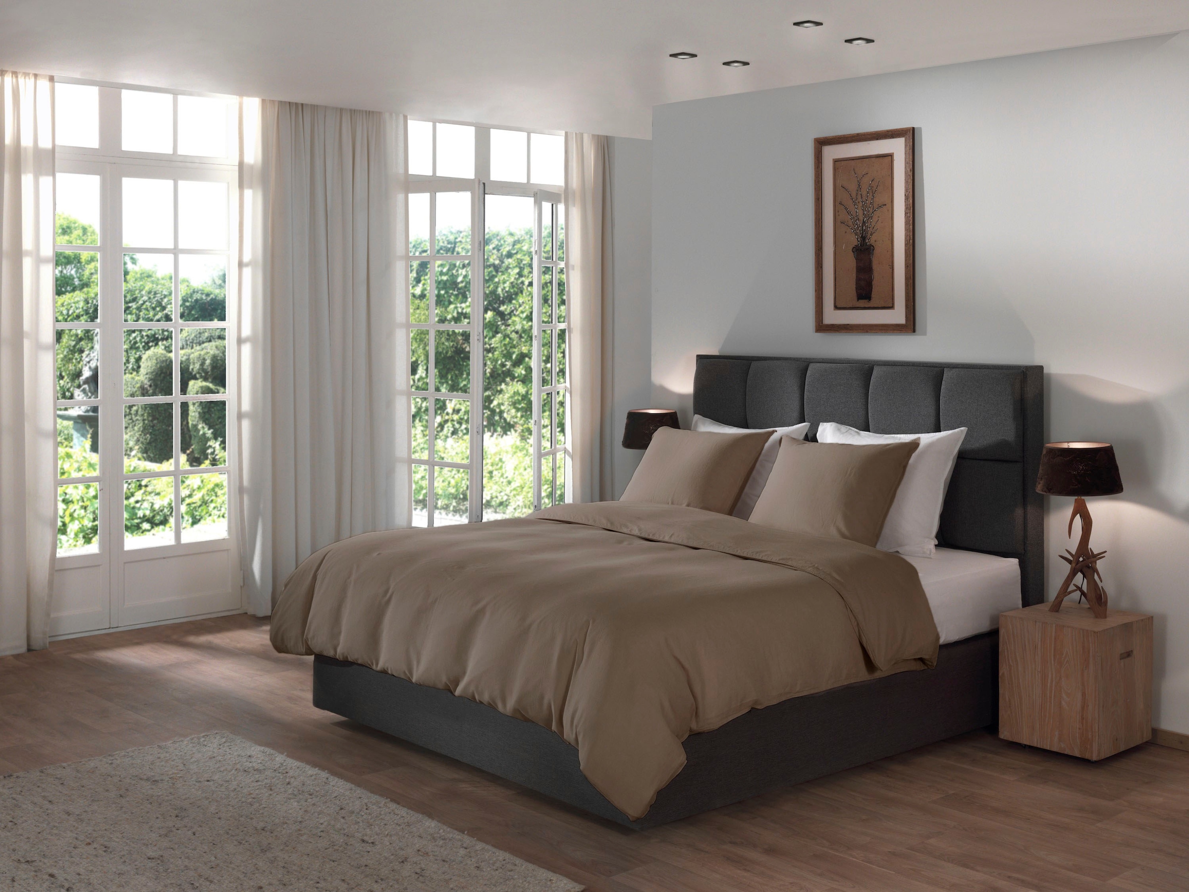 YELLOW Bettwäsche »Suite-Saint-Tropez«, Bettwäsche aus 55% Leinen und 45% Baumwolle, hochwertiges Perkal