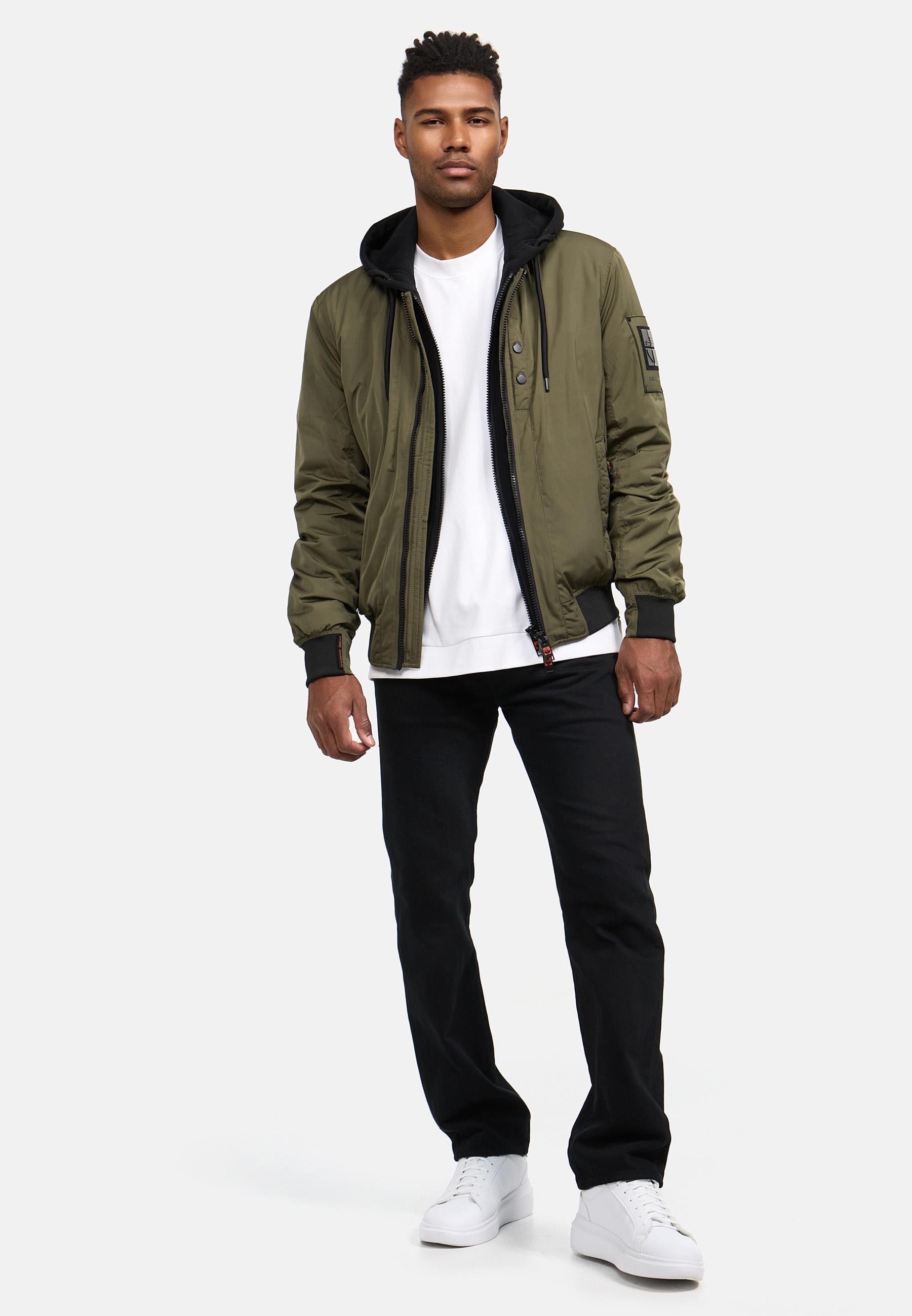 Stone Harbour Bomberjacke »Hoobo«, mit Kapuze, Stylische Herren Fliegerjacke mit abnehmbarer Innenjacke