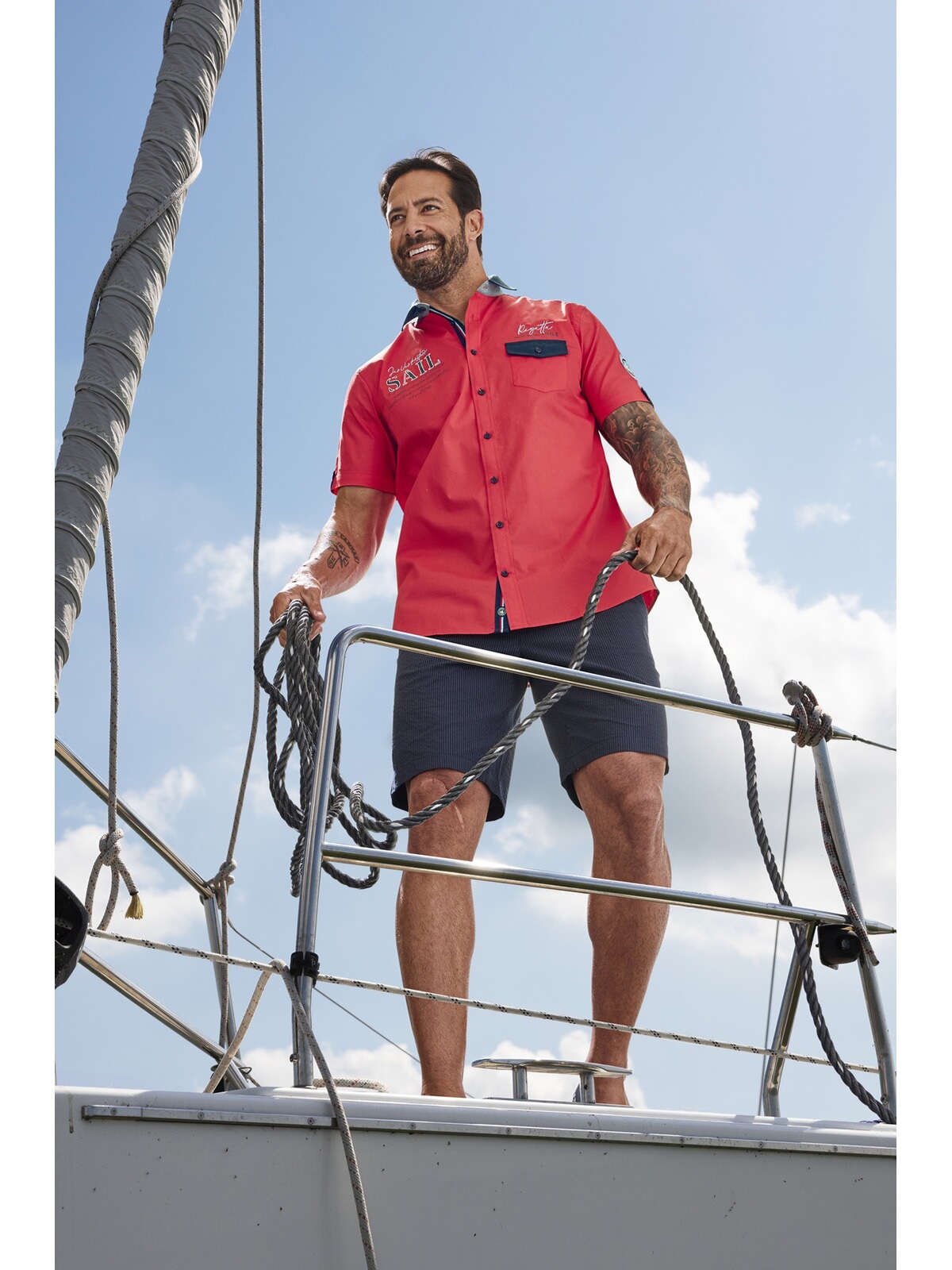 Jan Vanderstorm Kurzarmhemd "Kurzarmhemd NIGHILS" günstig online kaufen