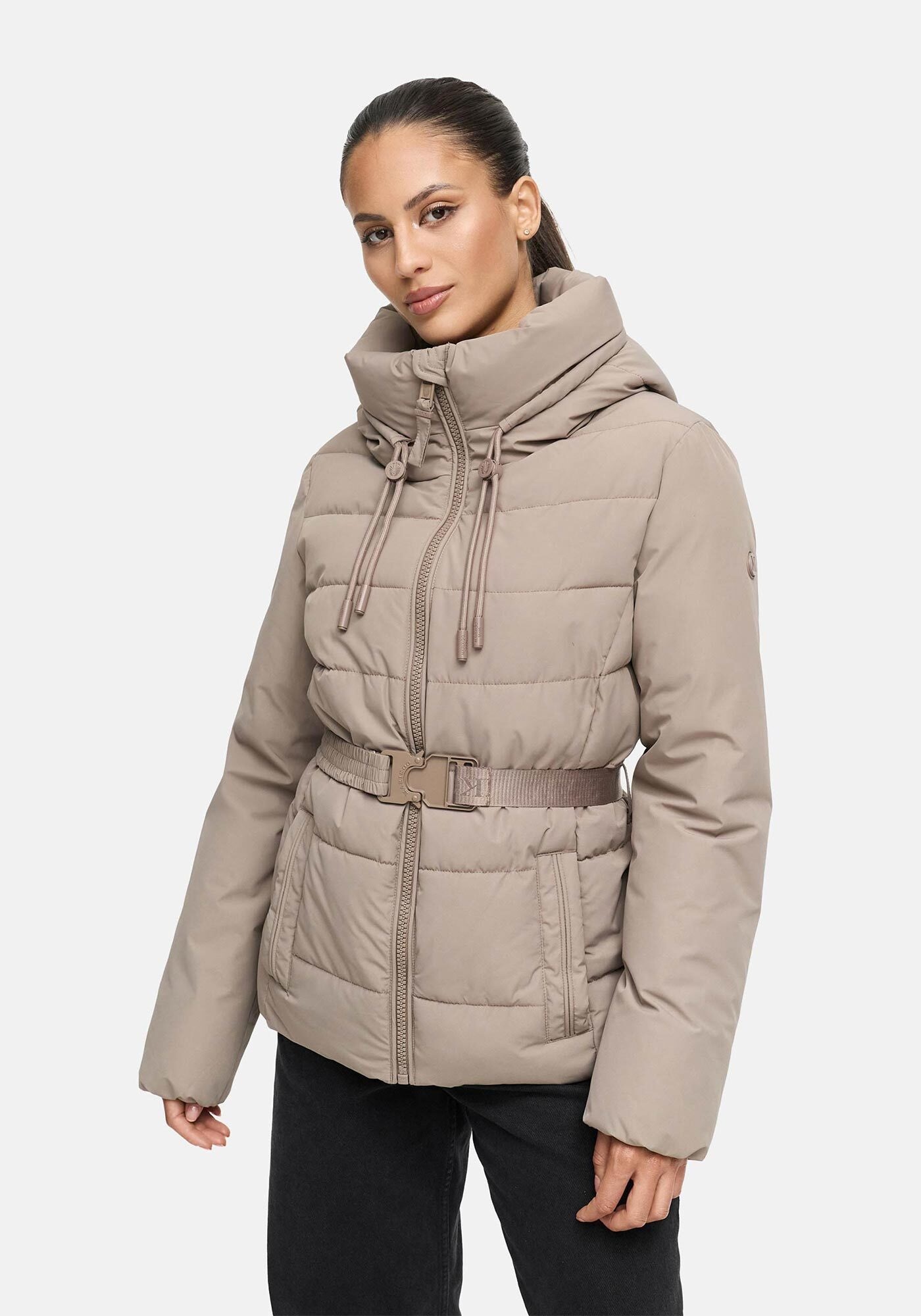 Marikoo Winterjacke "Himee" mit praktischem Taillengürtel und robuster Klic günstig online kaufen