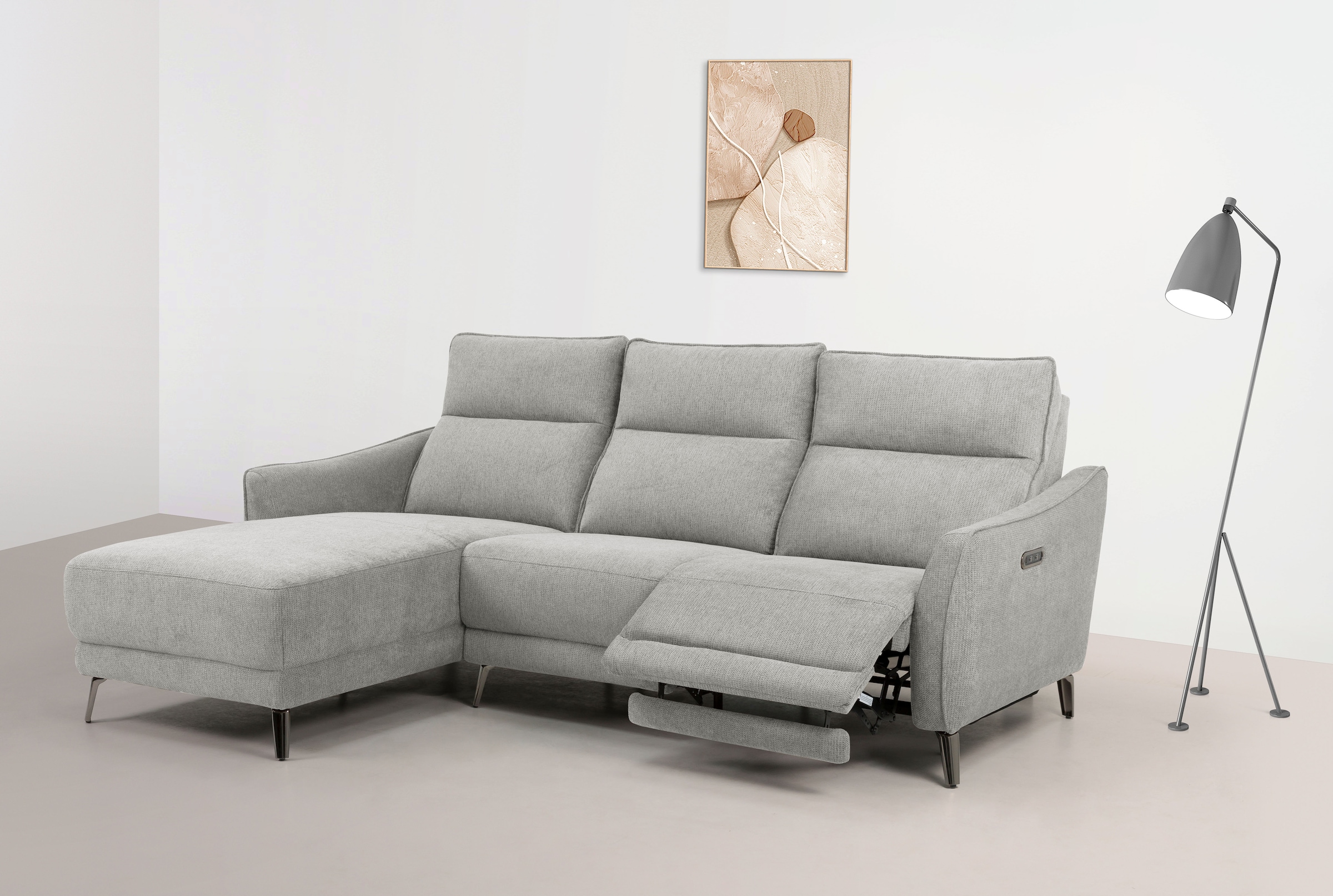 INOSIGN Ecksofa "TAYLER 3-Sitzer, L-Form (Breite 239cm), elektr. Relaxfunkt günstig online kaufen