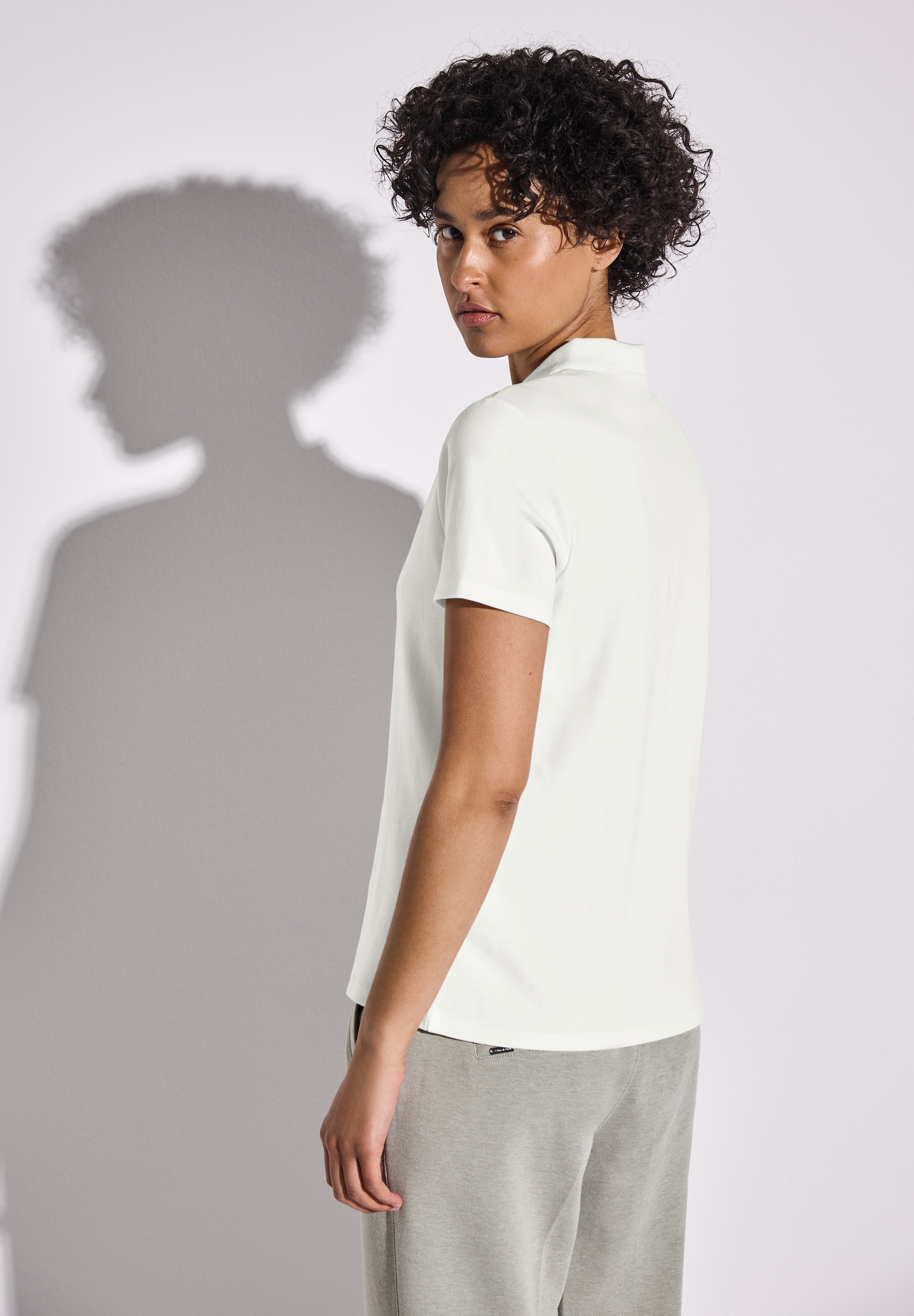 STREET ONE Poloshirt, mit Ripsstruktur
