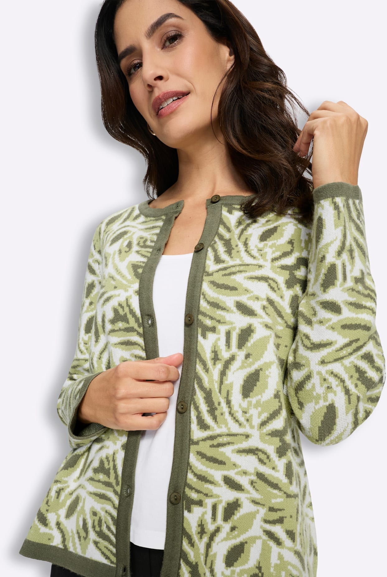 Inspirationen Jacquardstrickjacke