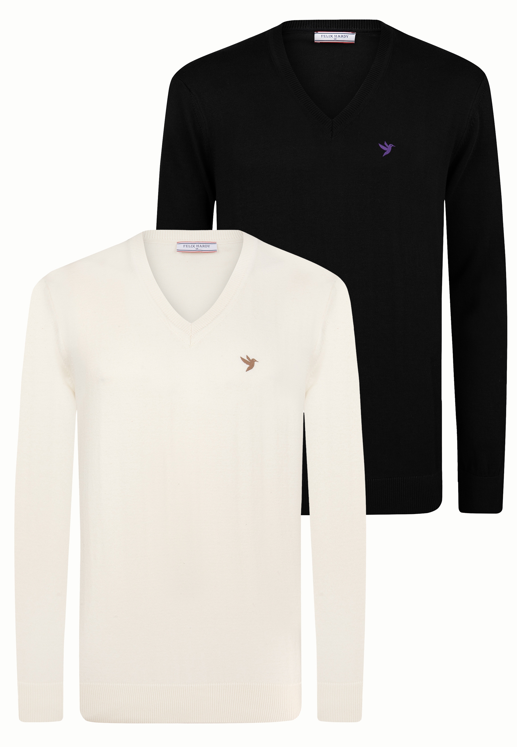 Felix Hardy "Pullover mit V-Ausschnitt 2er-Pack" Set