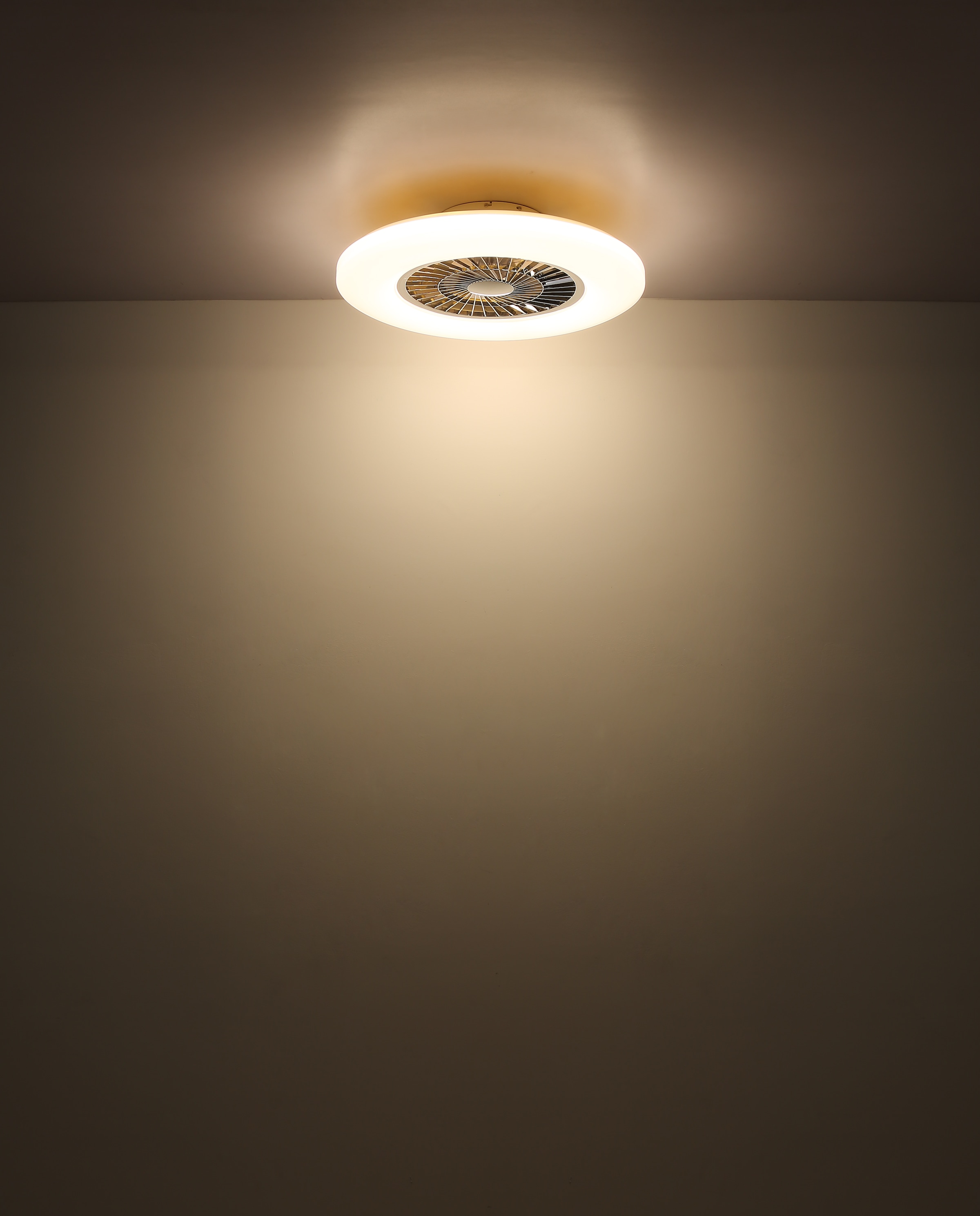 GLOBO LIGHTING Deckenleuchte »ALVA«, Leuchtmittel LED-Modul | LED fest integriert, Ventilator/ Büro / Wohnbereich / Schlafzimmer / weiß / Flügel innen