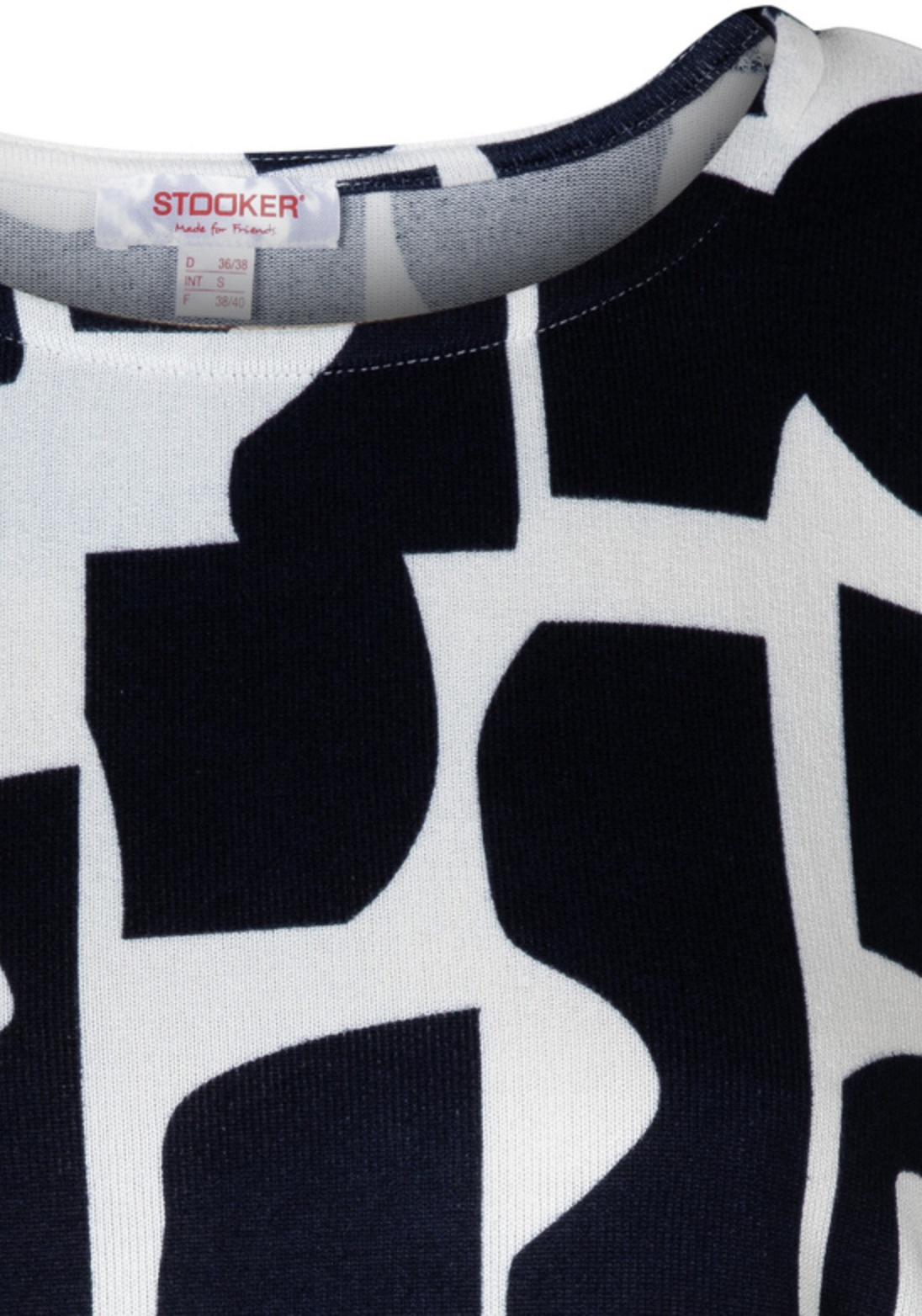 STOOKER WOMEN Kurzarmshirt "STCLEA Print T-Shirt" Regular Fit T-Shirt Spitz günstig online kaufen