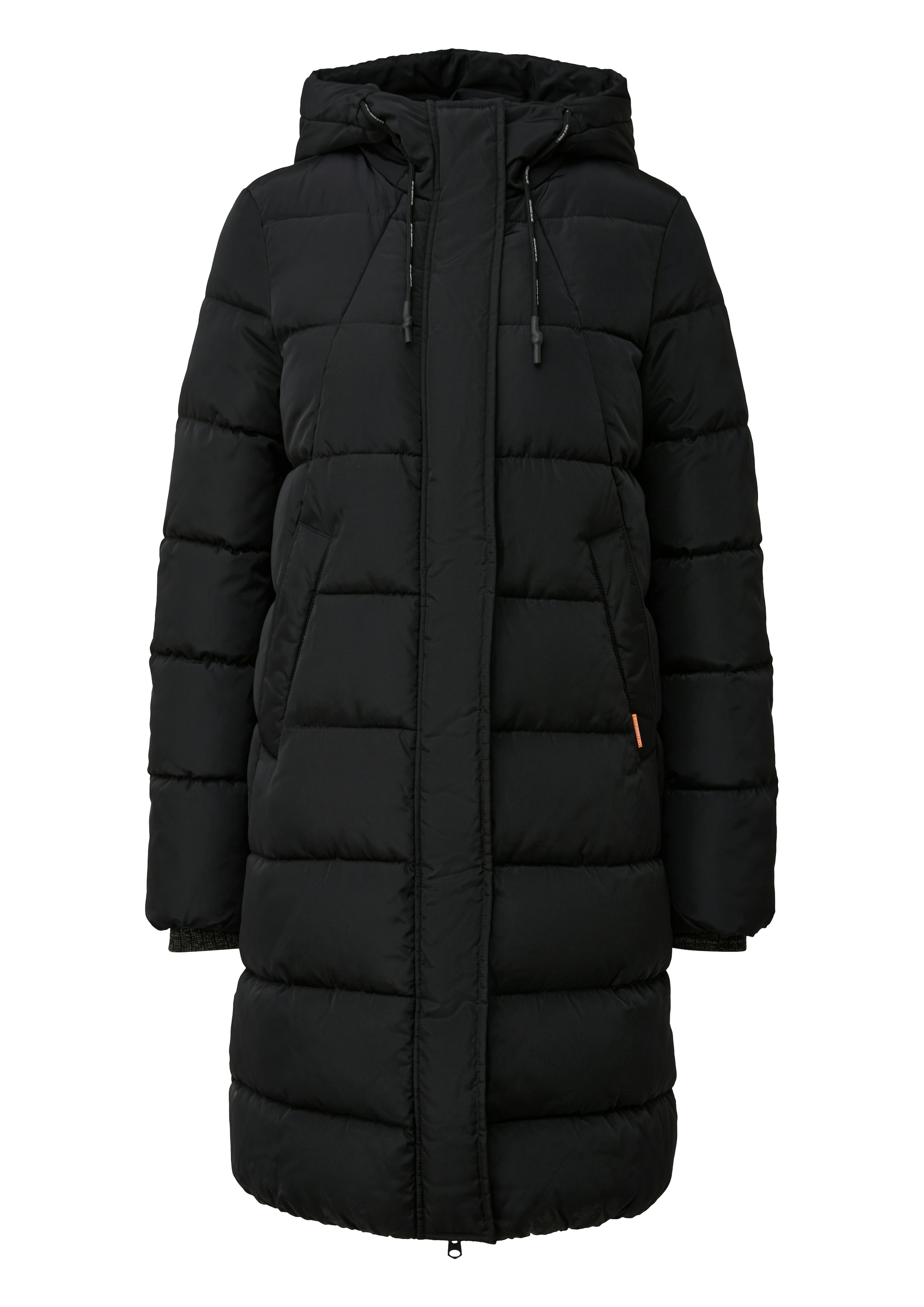QS Steppjacke, mit Kapuze, lang, mit Kapuze
