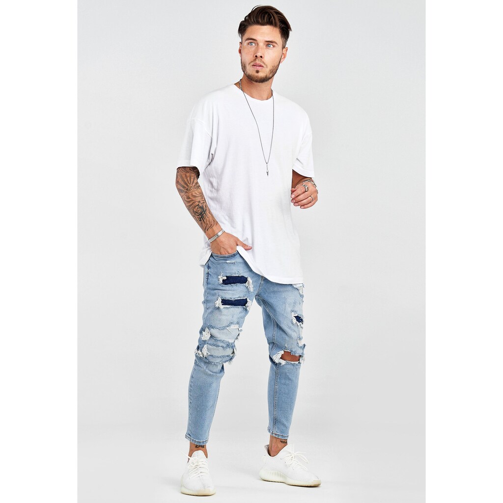 2Y Premium Slim-fit-Jeans »KIAN«, mit Destroyed-Elementen