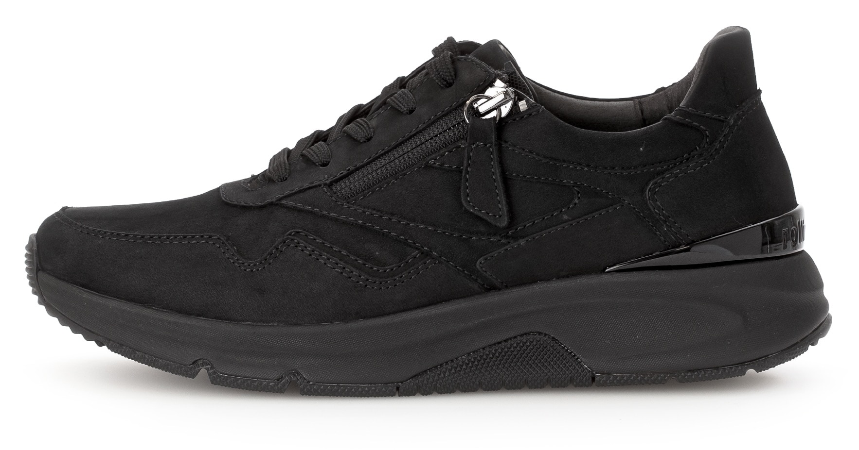 Gabor Rollingsoft Keilsneaker, Freizeitschuh, Halbschuh, Schnürschuh, Logoschriftzug an der Ferse