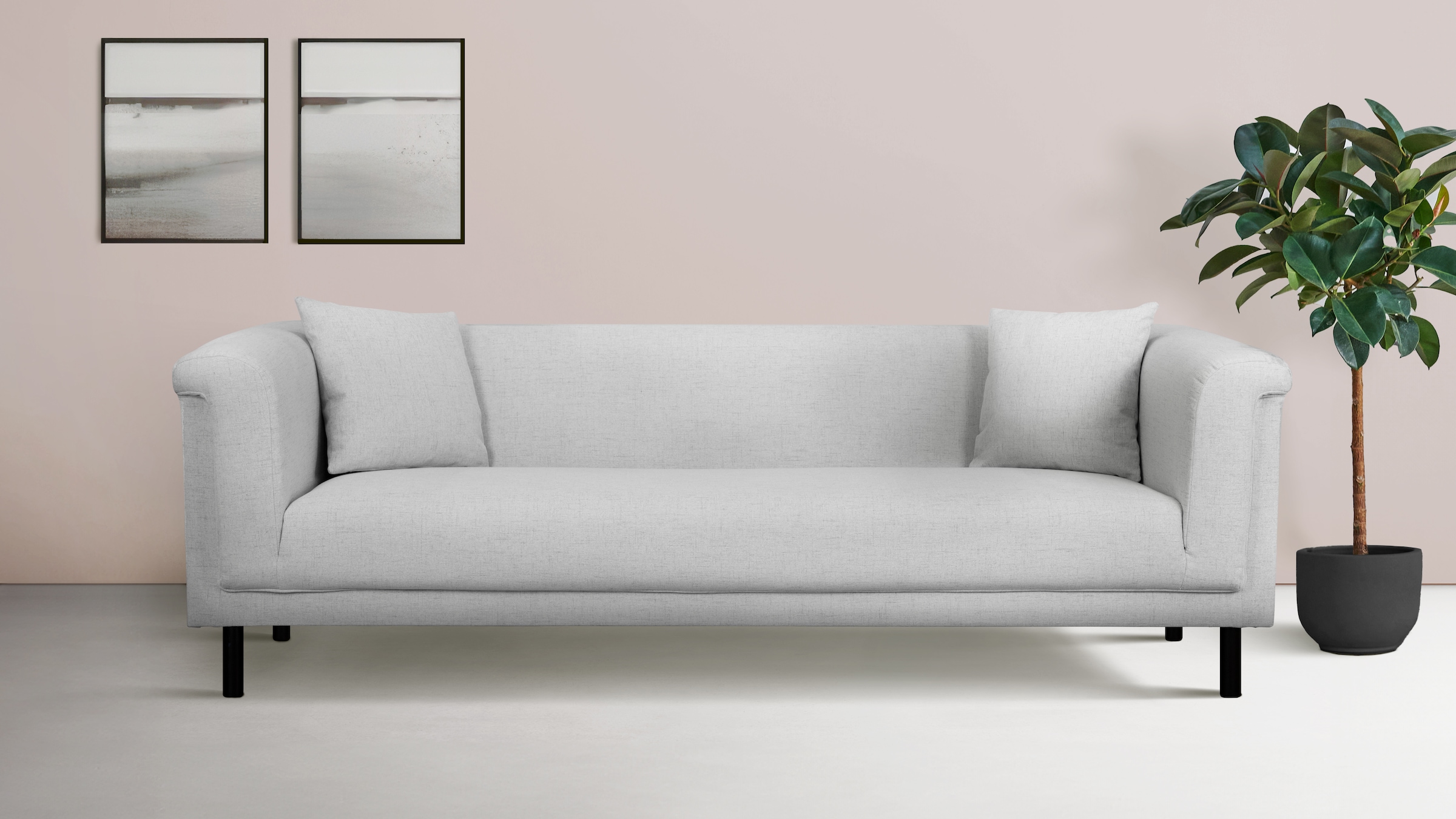 Home affaire 3-Sitzer "AGNIA B/T/H: 210/85/71 cm" incl. Zierkissen, auch in Cord und Bouclé