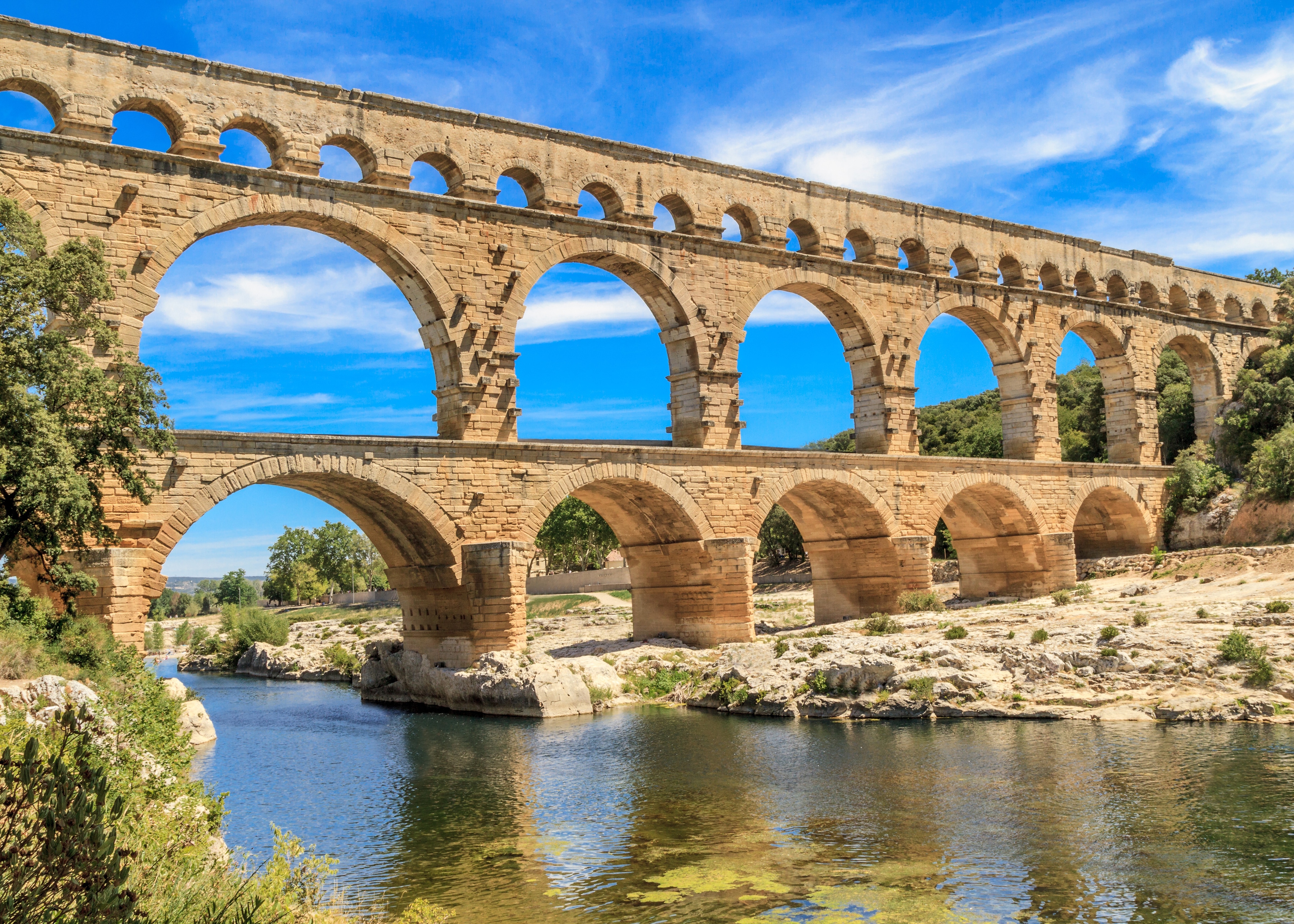 Papermoon Fototapete "Pont du Gard Aqueduct" glatt