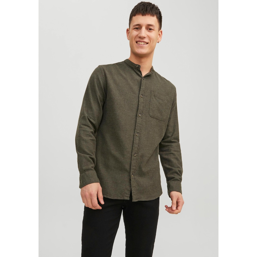 Jack & Jones Langarmhemd »JJEBAND MELANGE SHIRT LS SN«