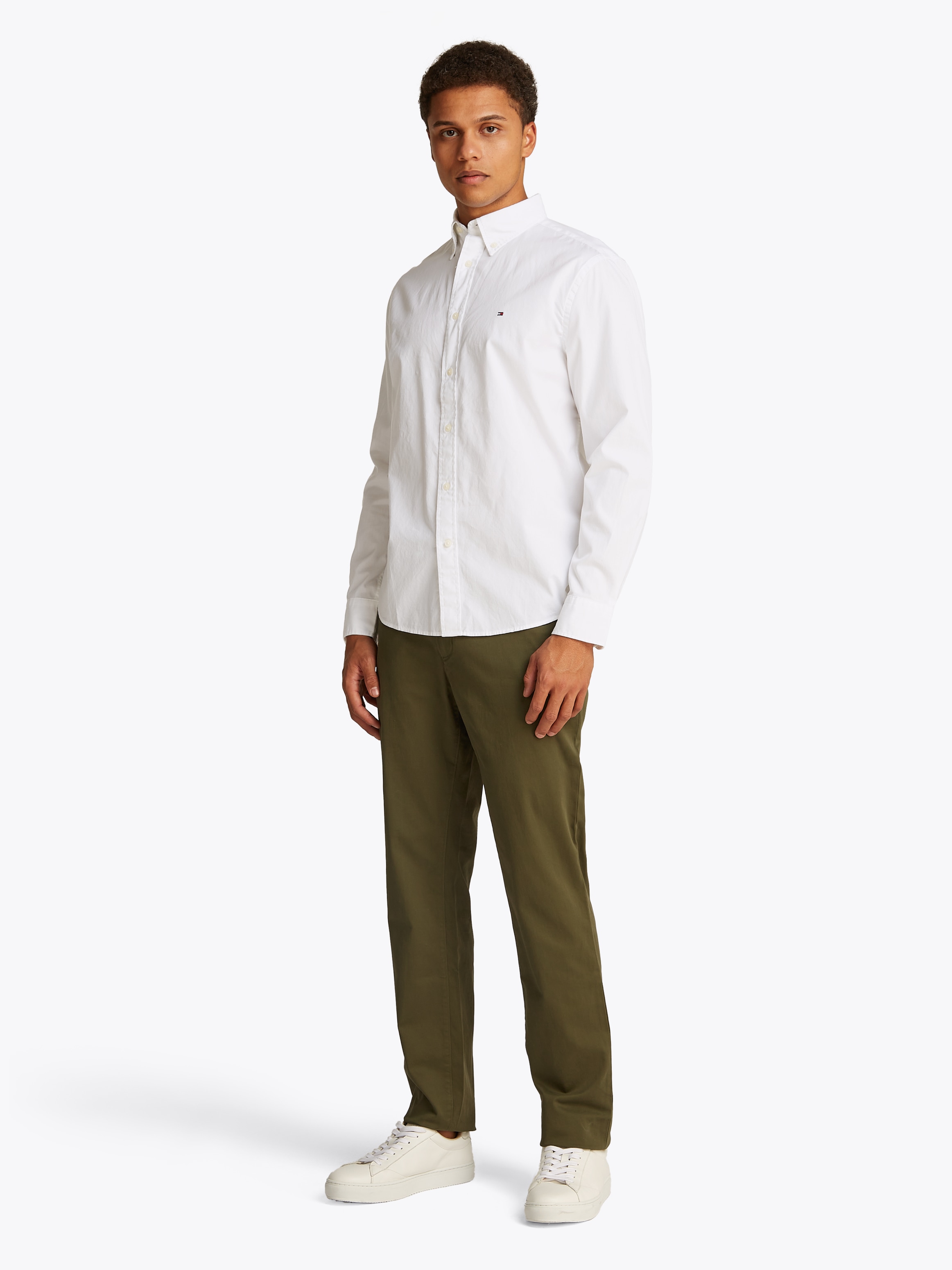 Tommy Hilfiger Langarmhemd »CORE FLEX POPLIN SOLID RF SHIRT«