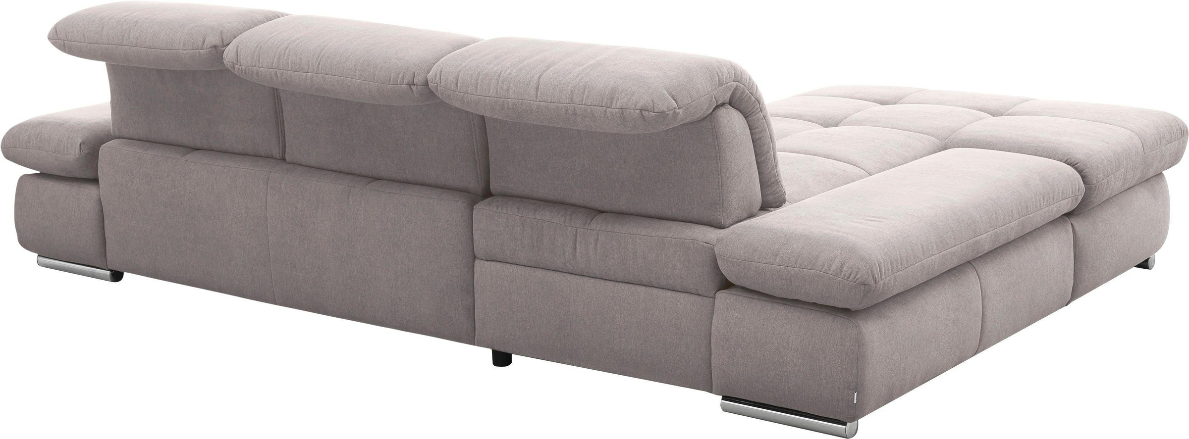 Ecksofa "SO4100 V", grau (elefant), B:284cm H:80cm T:190cm, SET ONE BY MUSTERRING, Sofas, Ecksofa, mit verstellbaren Kopfteilen, wahlweise mit Funktionen, Cord-Bezug 3