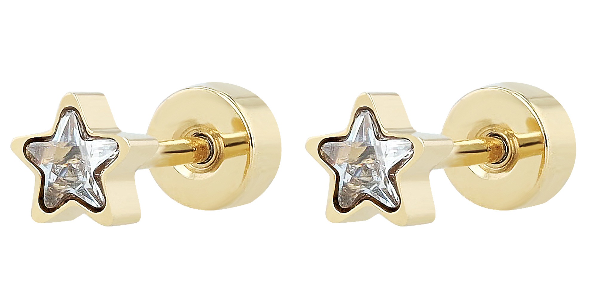 Adelia´s Paar Ohrhänger »Ohrringe – Ohrstecker Stern aus Edelstahl mit Strass Steinchen« Perfekt als Geschenk zum Jubiläum