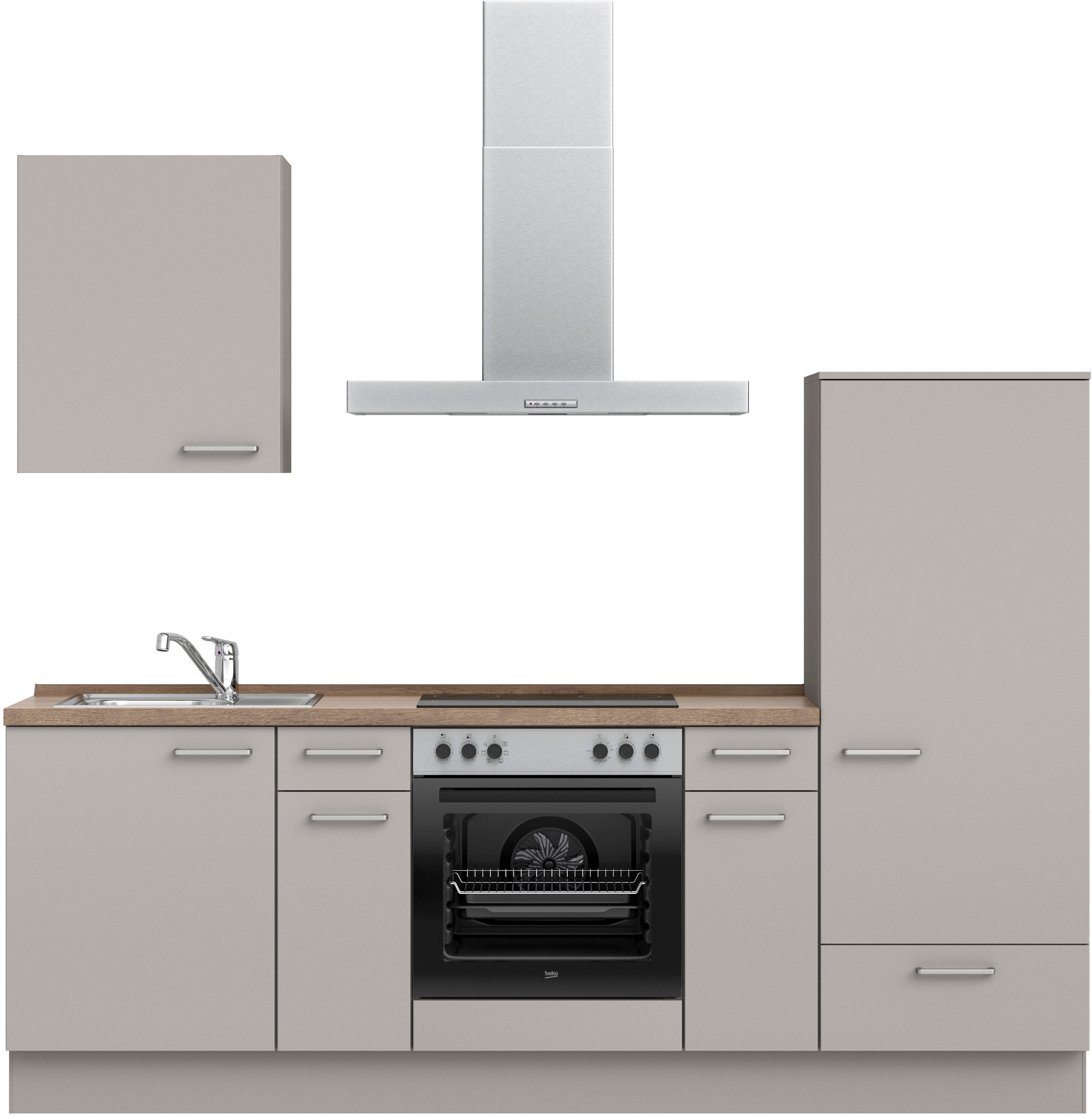 nobilia ""Touch I", NEU: individuell anpassbar mit gratis Profi-Beratung" vormontiert, Breite 240 cm, Ausrichtung wählbar, wahlw. mit E-Geräten