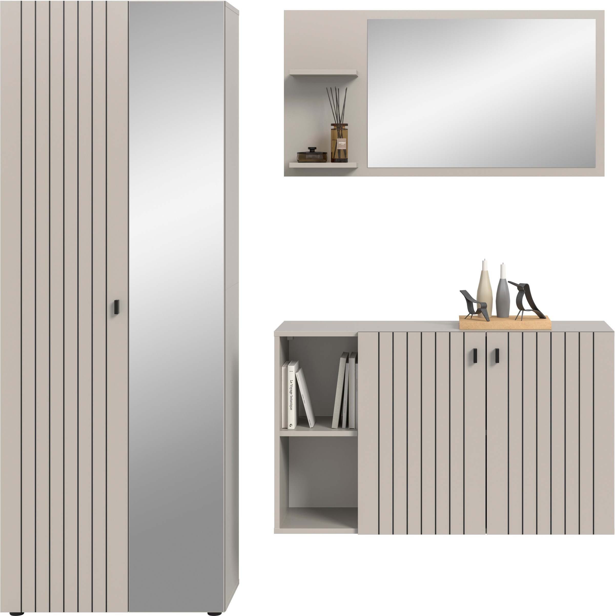 Home affaire Garderoben-Set "TATIO, 3-tlg. Garderobenkombination, Breite: 1 günstig online kaufen