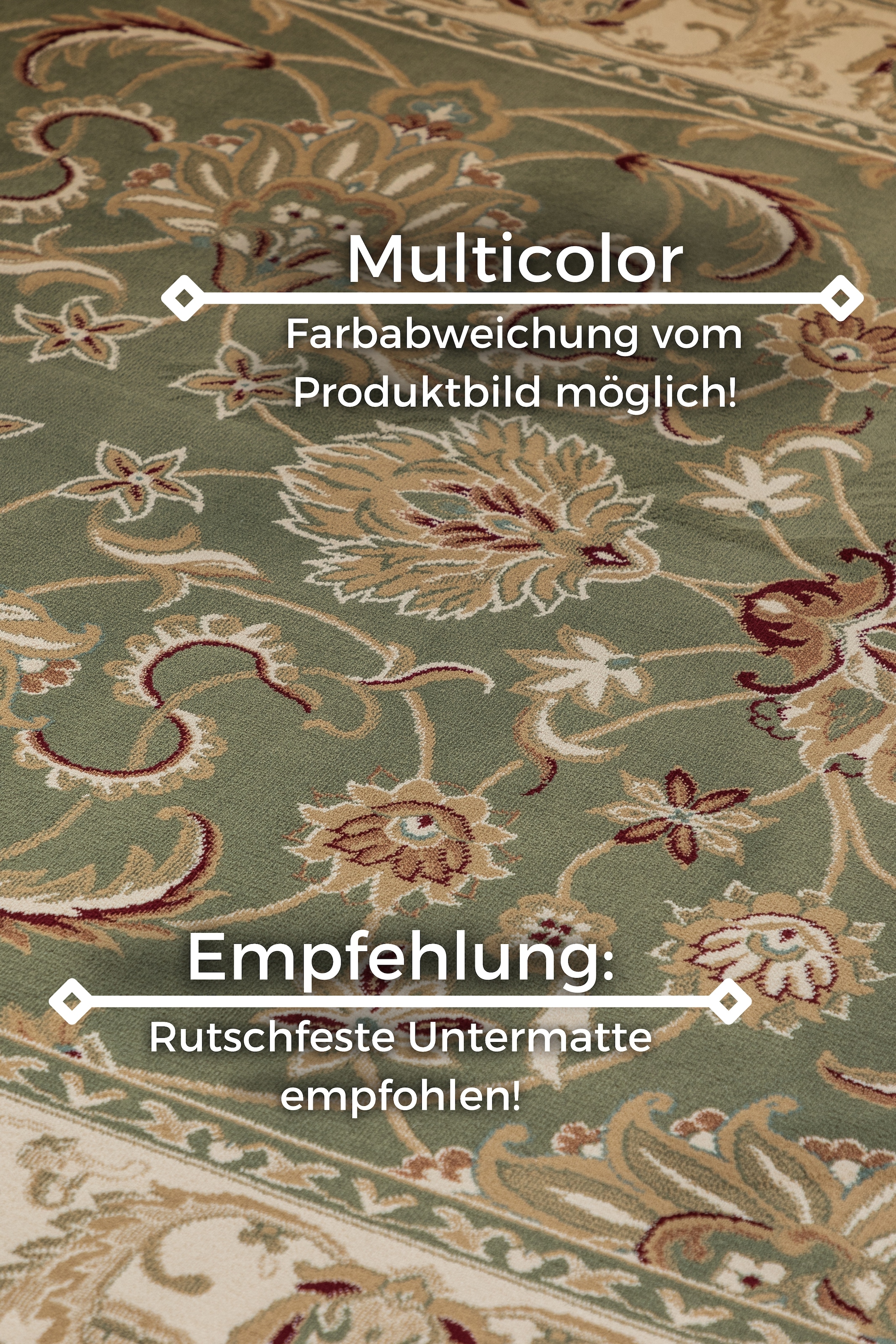 NOURISTAN Teppich »Harirud«, rechteckig, 8 mm Höhe, Orient Optik, strapazierfähig, pflegeleicht, robust