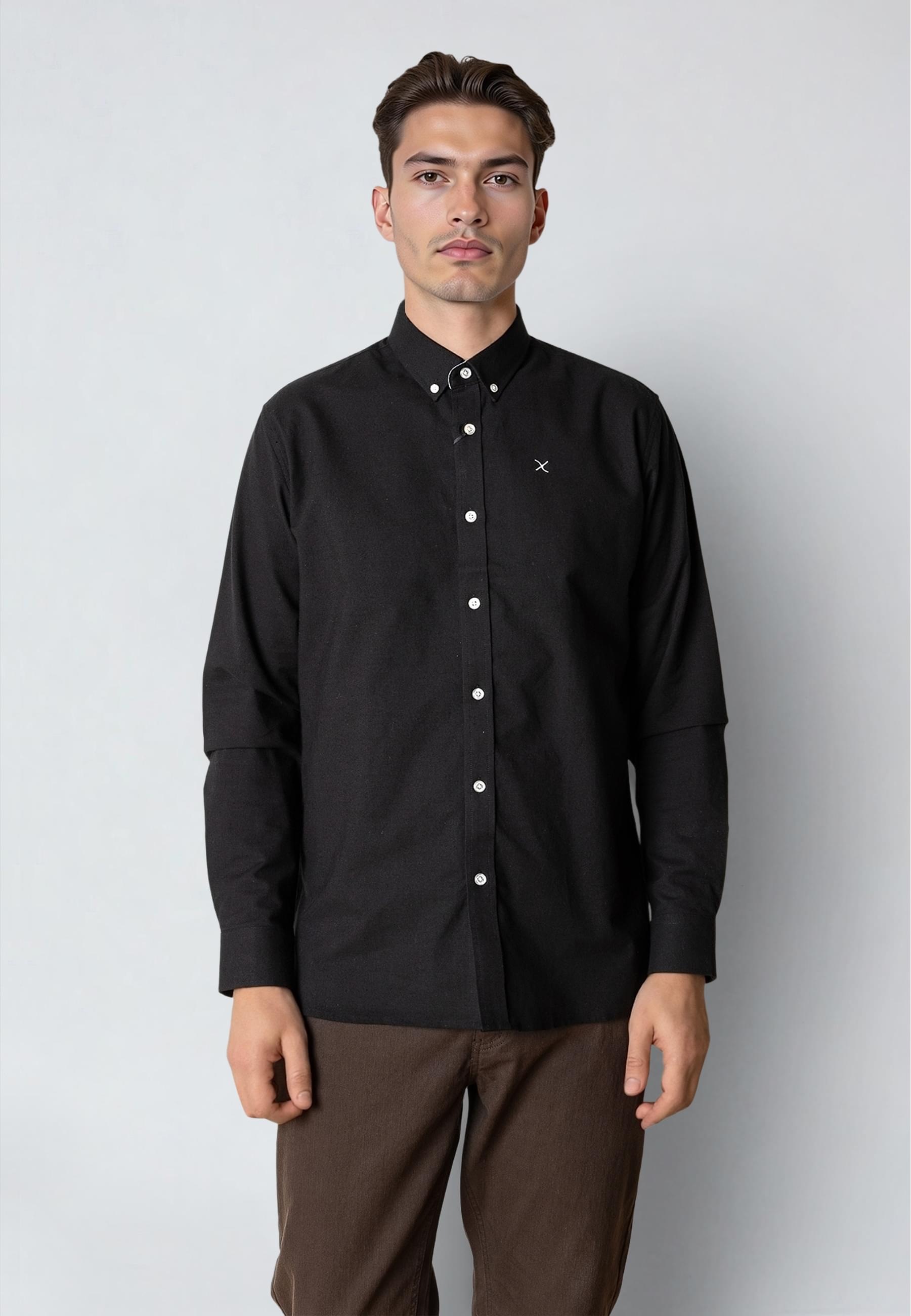 Clean Cut Copenhagen Langarmhemd »Clean Cut Copenhagen Oxford Stretch Plain L/S« 1 Stk. tlg.