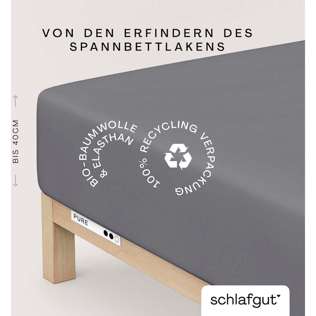 Schlafgut Spannbettlaken »PURE BOXSPRING in Gr. 90x200, 140x200 oder 180x200, für Boxspringbett«