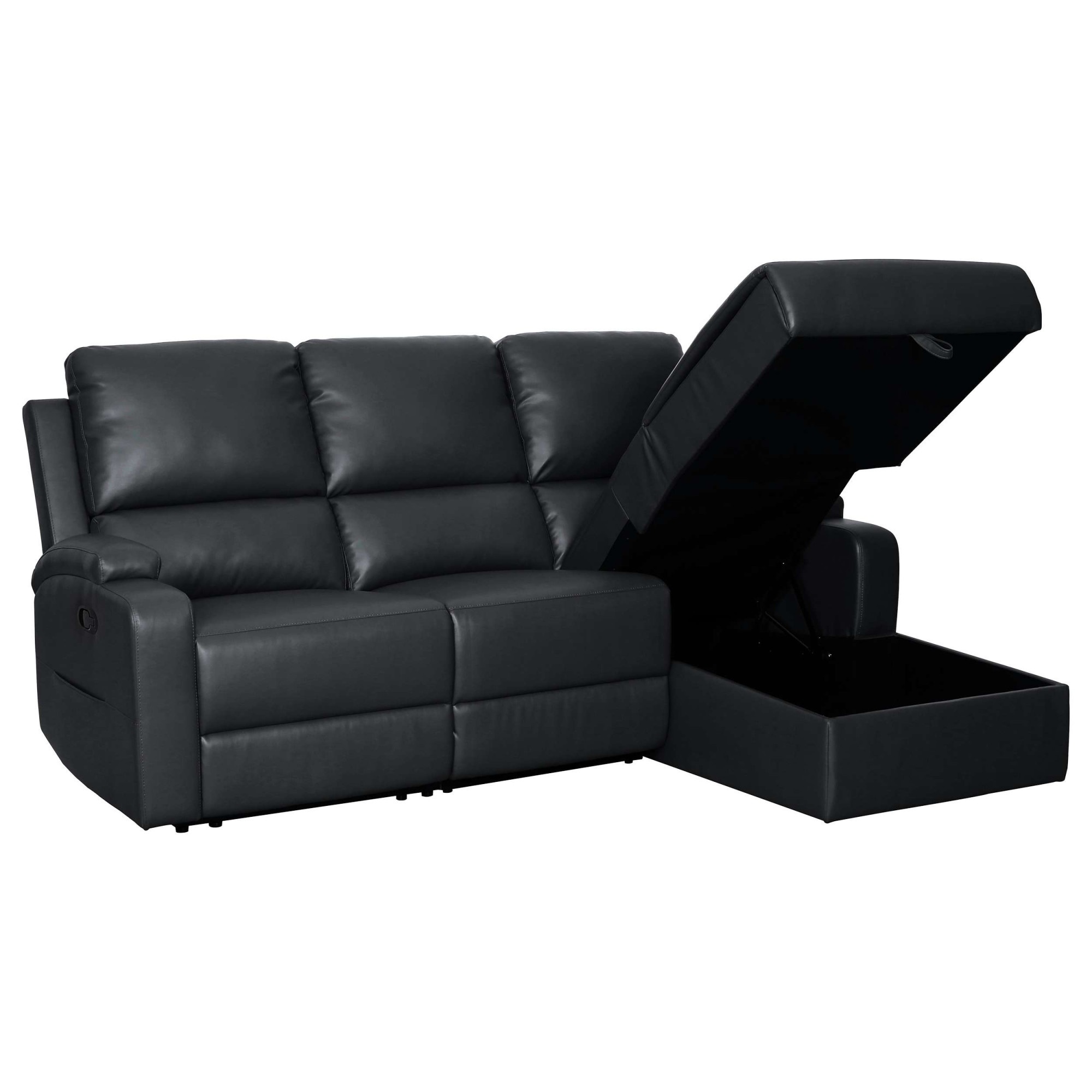 OTTO home Ecksofa »NAPORI Kunstleder, Multimediasofa, L-Form« man. oder elektr. Relaxfuntion, USB-A bei elektr. Variante, Staukasten