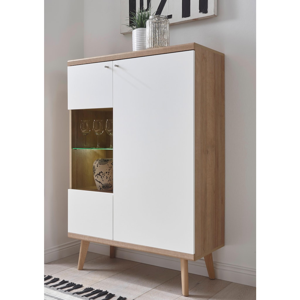 andas Vitrine »Merle«, Scandi Design, Höhe 134 cm