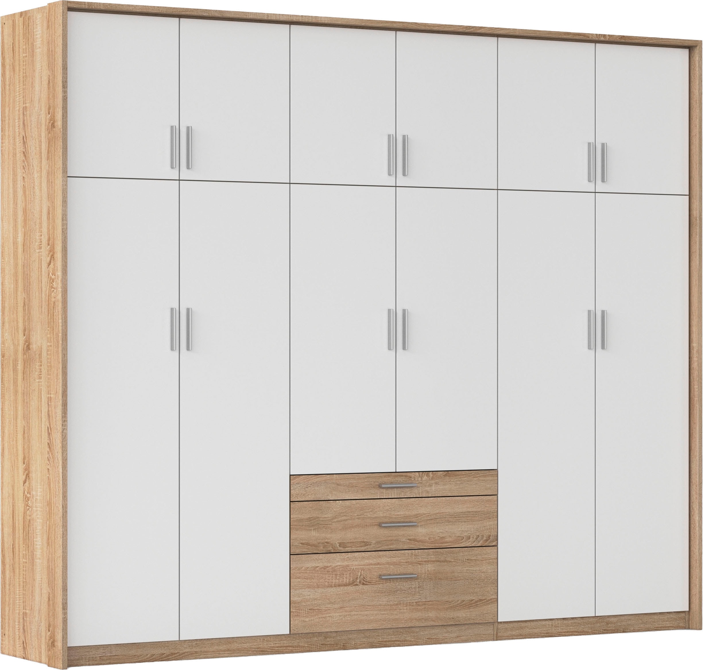 rauch Kleiderschrank "Schrank Drehtürenschrank Garderobe Ankleide Schlafzimmer HILDESHEIM" Breiten: 185/275 cm, Höhe 231 cm, oberste Schublade mit praktischer Facheinteilung MADE IN GERMANY