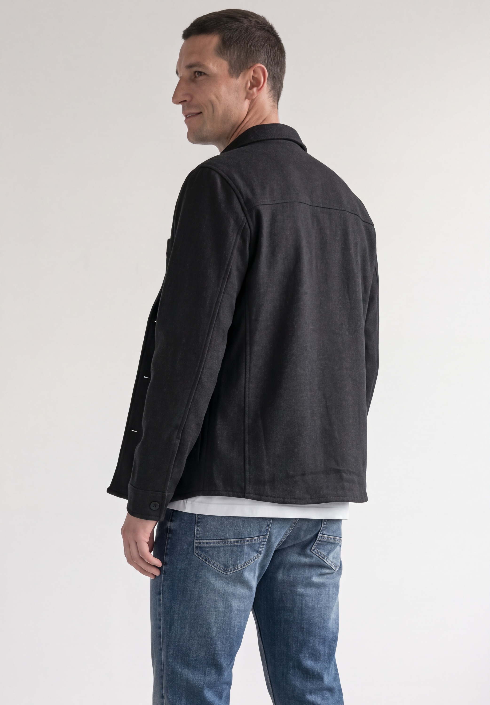 STREET ONE MEN Kurzjacke ohne Kapuze aus softem Materialmix