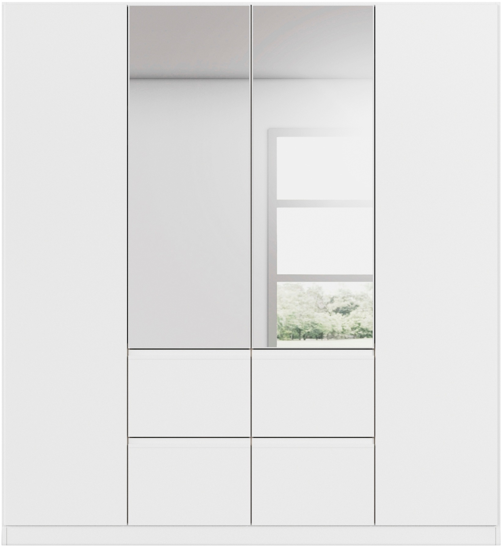 Thumbnail - rauch Drehtürenschrank "Kleiderschrank Schrank Garderobe Wäscheschrank BRISTOL in 2 Breiten", grifflose Front mit Push-t...