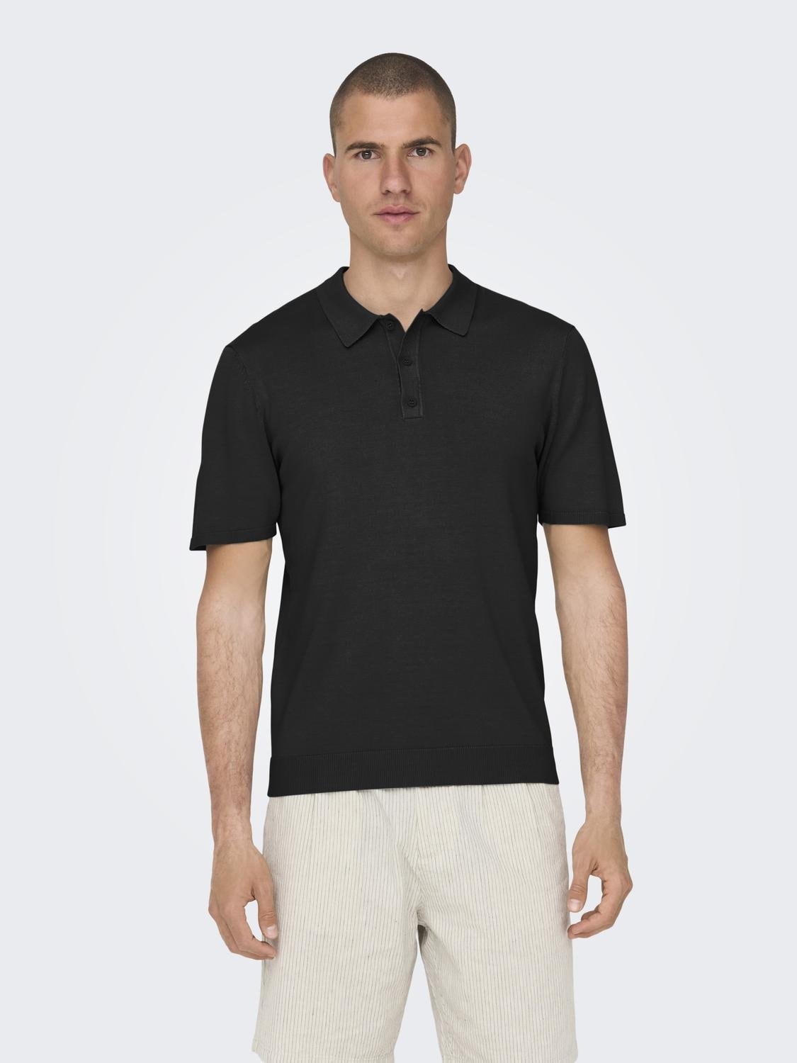ONLY & SONS 1100000002199 "ONSWYLER LIFE REG 14 SS POLO KNIT NOOS"