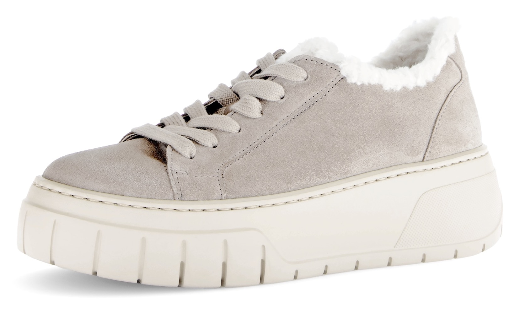Gabor Plateausneaker, Plateau, Freizeitschuh, Halbschuh, Schnürschuh mit Warmfutter-Kragen