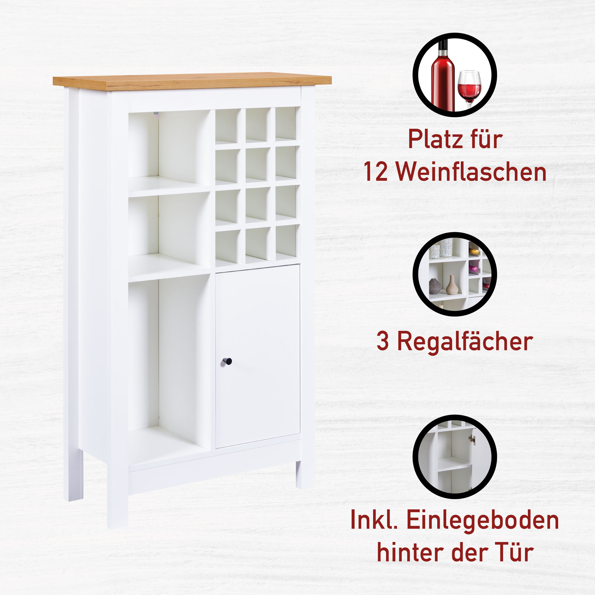 Thumbnail - Inter Link Highboard "Highboard Julina" 1 Stk. tlg.