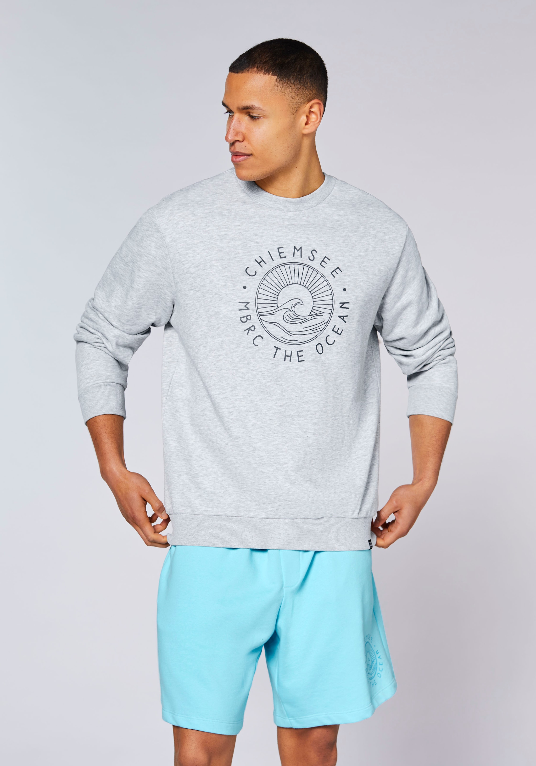 Sweatshirt CHIEMSEE, Herren, Gr. S (44/46), high, rise, 95% Baumwolle, 5% Viskose, Rundhals, Sweatshirts Sweatshirt