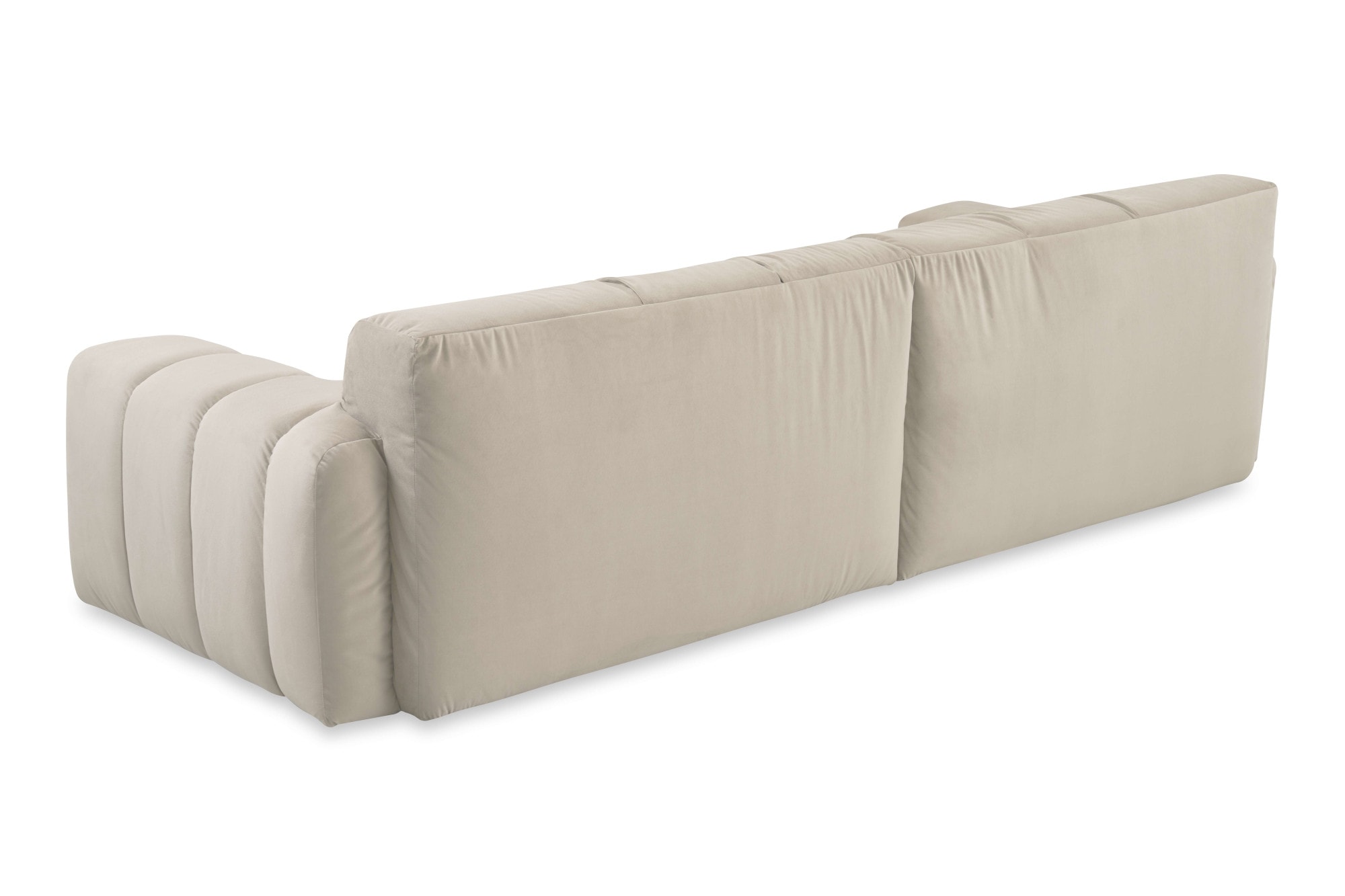 INOSIGN 3-Sitzer »Calmara, Breite 286 cm, weicher Lounge-Sitzkomfort«, bodentief, Samt oder Chenille, mit Knopfsteppung