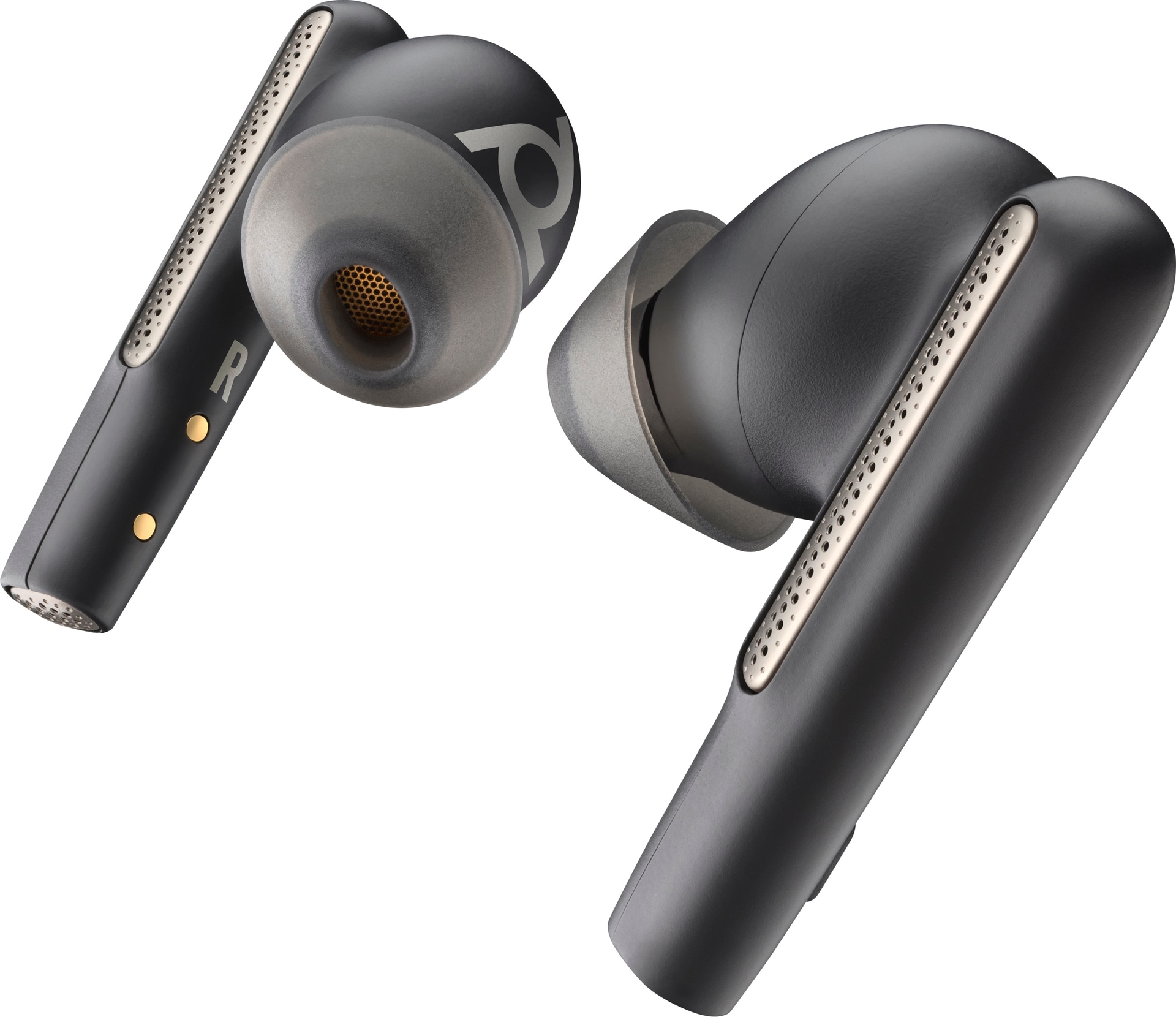 POLY Wireless-Headset "Ersatz Buds schwarz (L+R) für Voyager Free 60/60+", B:9,8cm H:4,5cm T:15,8cm, schwarz, Kopfhörer, Active Noise Canceling