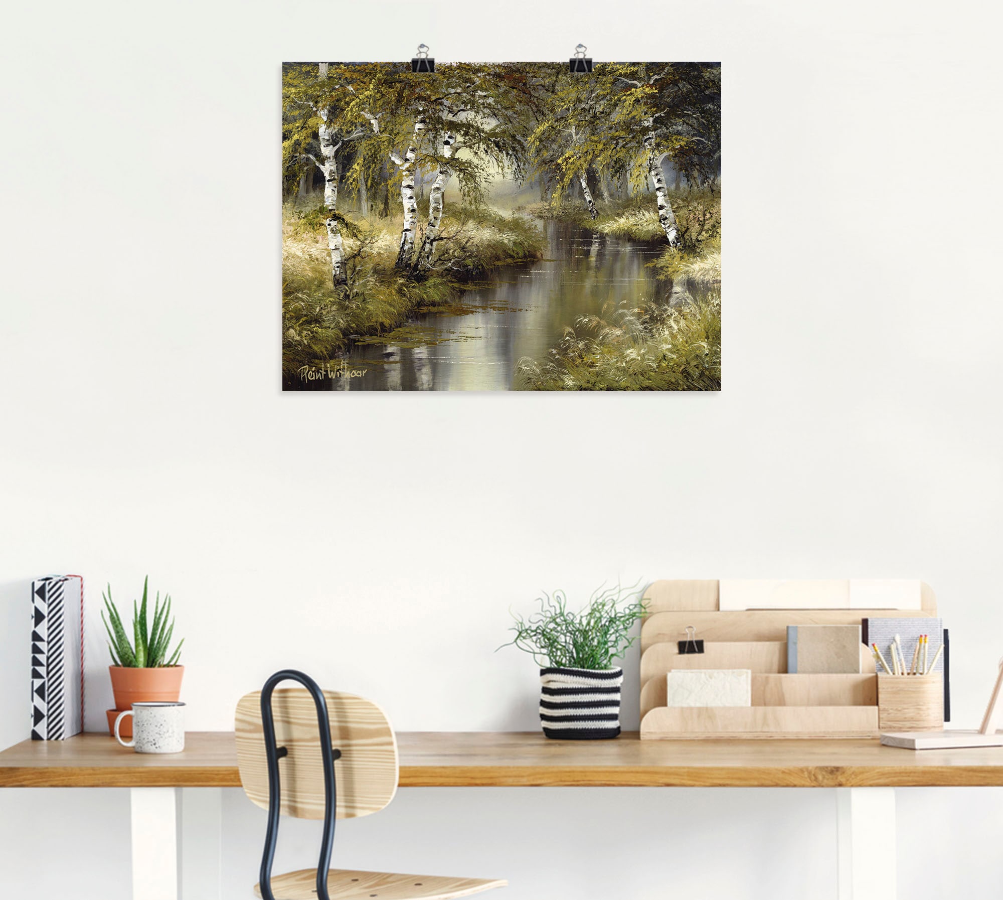 Artland Wandbild "Kanal tief im Wald", Wald, (1 St.), als Leinwandbild, Pos günstig online kaufen