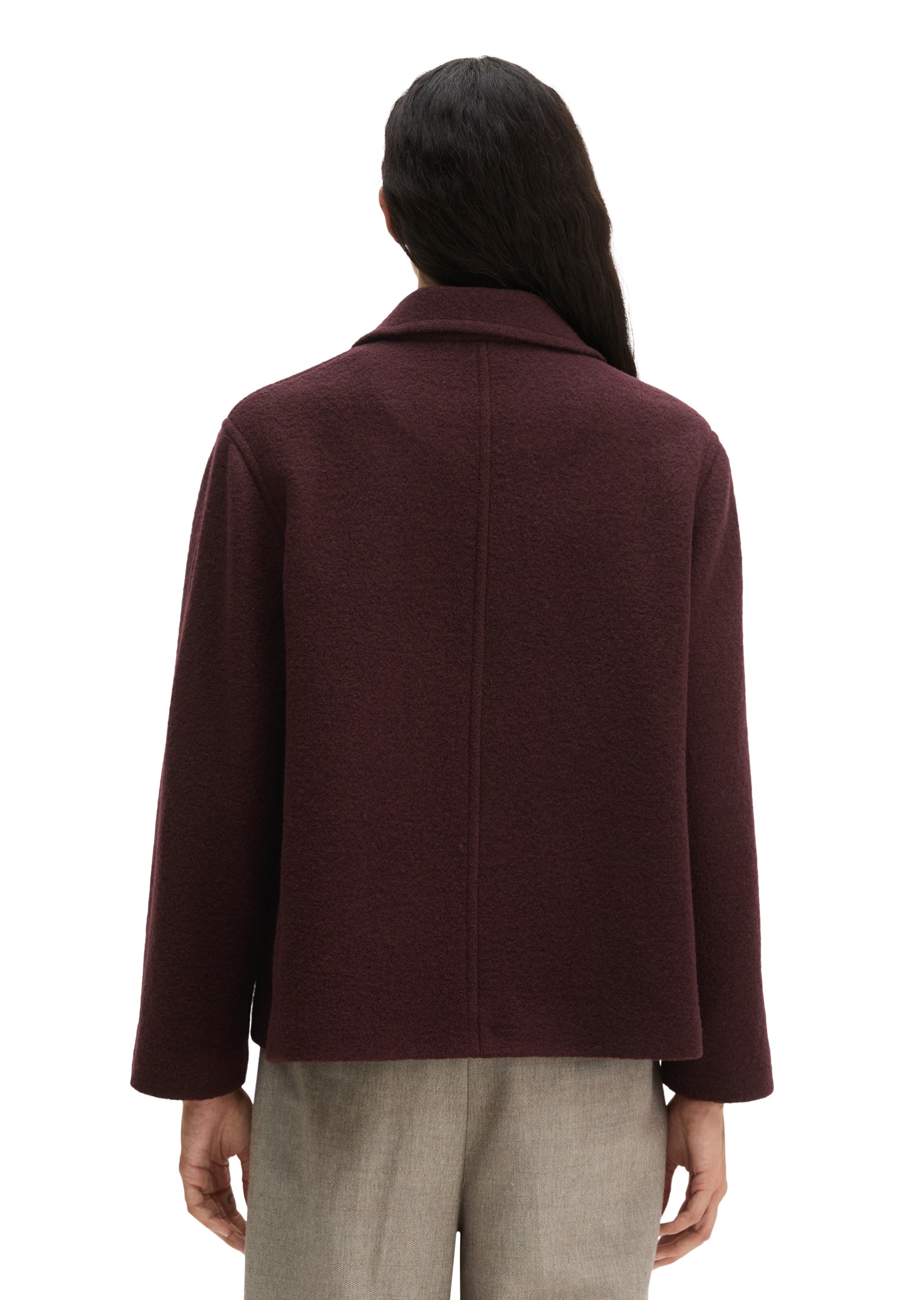 Marc O'Polo Outdoorjacke »aus italienischer Boild Wool« ohne Kapuze