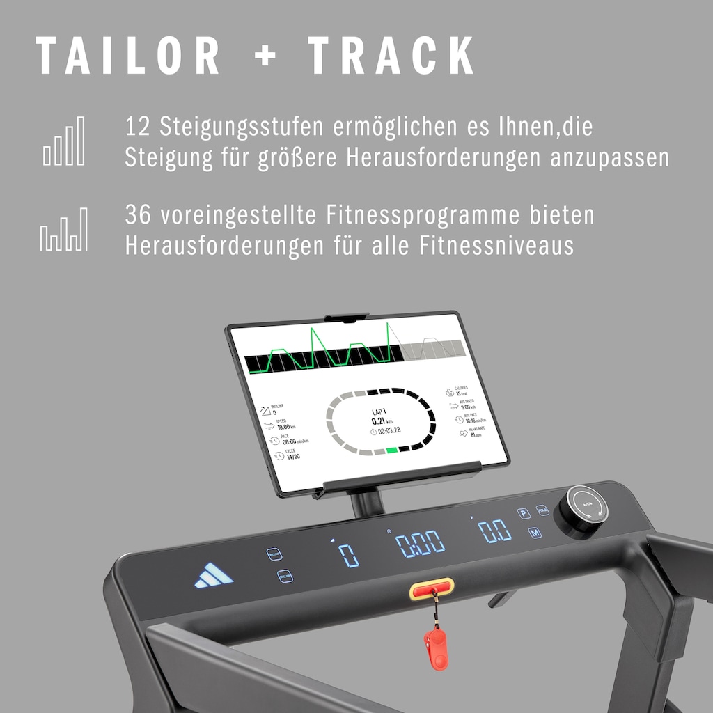 adidas Performance Laufband »T-24c«, klappbar, bis 18 km/h, mit Bluetooth und App-Funktion