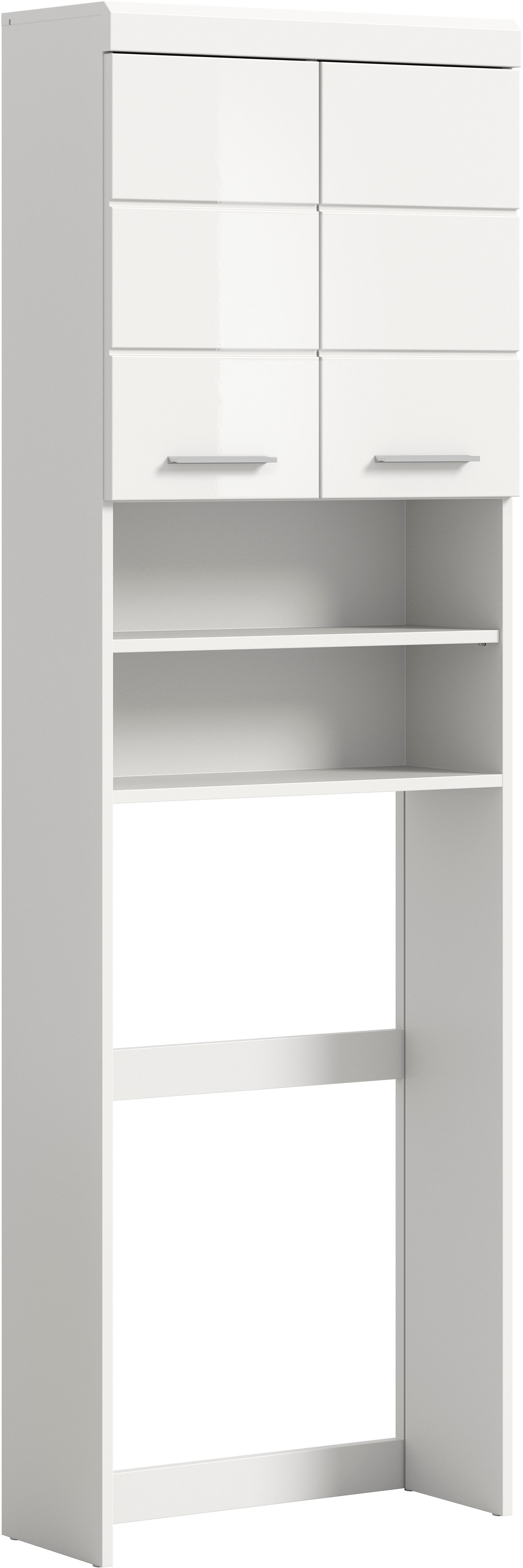 welltime 1100000002199 "SIENA, Breite 63cm, für Waschmaschine & Trockner, 2 Türen, MDF-Front" TOPSELLER, in verschiedenen Farben, Überbauschrank, Umbauschrank, Badschrank