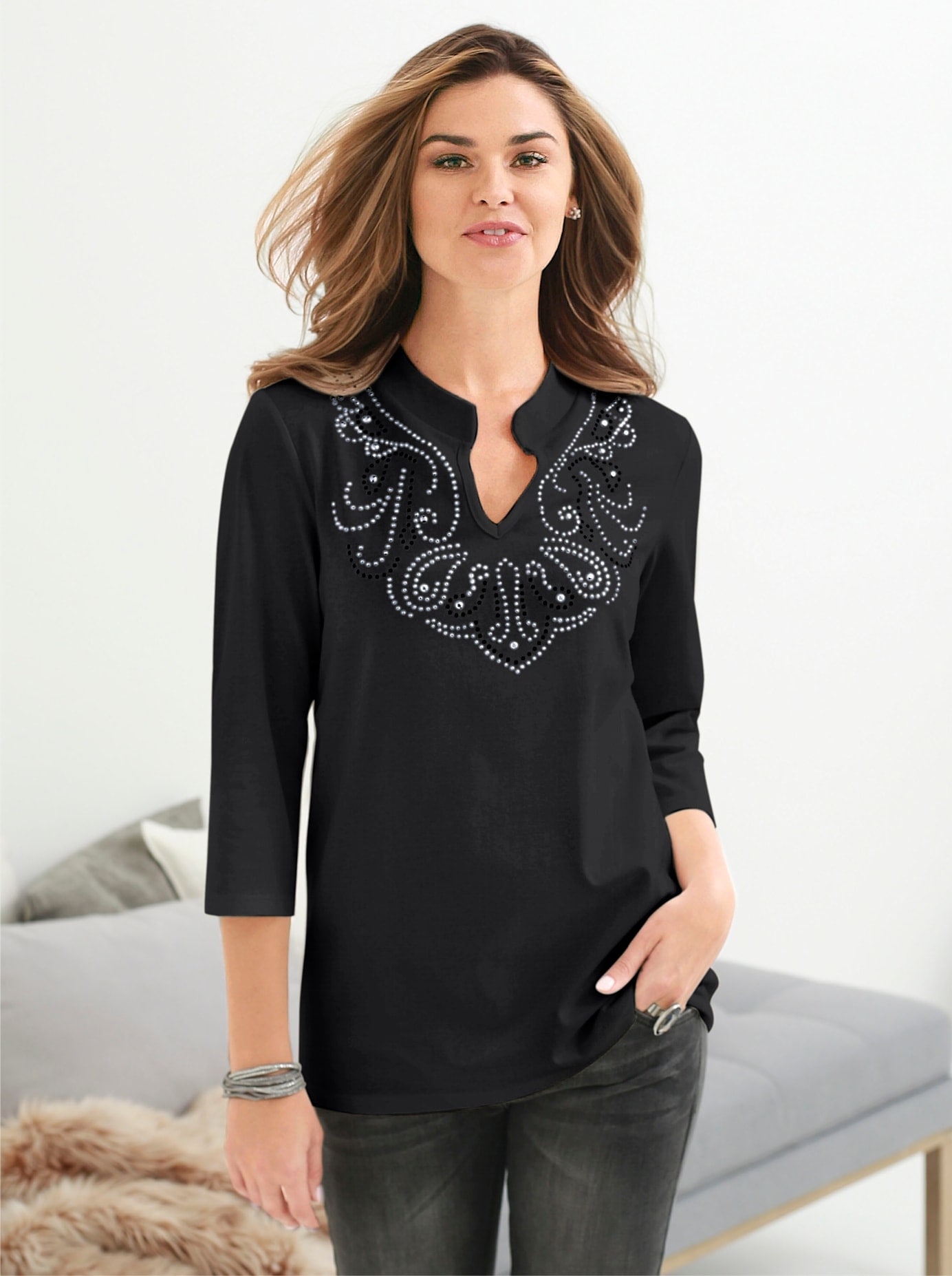 Classic Basics 3/4-Arm-Shirt "Shirt" 1 Stk. tlg. günstig online kaufen