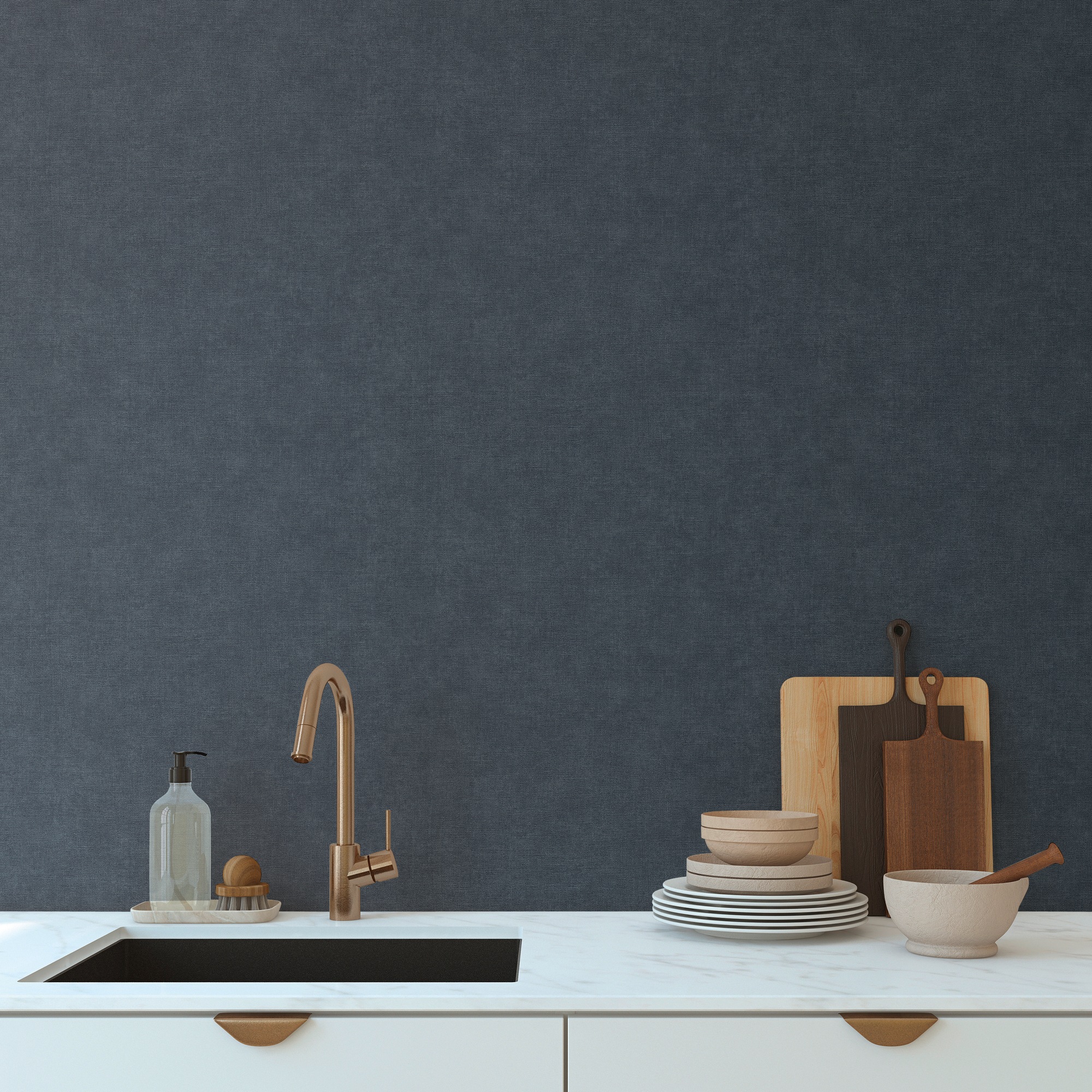 living walls Vliestapete »Smart Surfaces einfarbige Tapete Unitapete Struktur-Optik Landhaus«, matt, Vliestapete Textil-Optik für Schlafzimmer Küche Wohnzimmer Uni Design