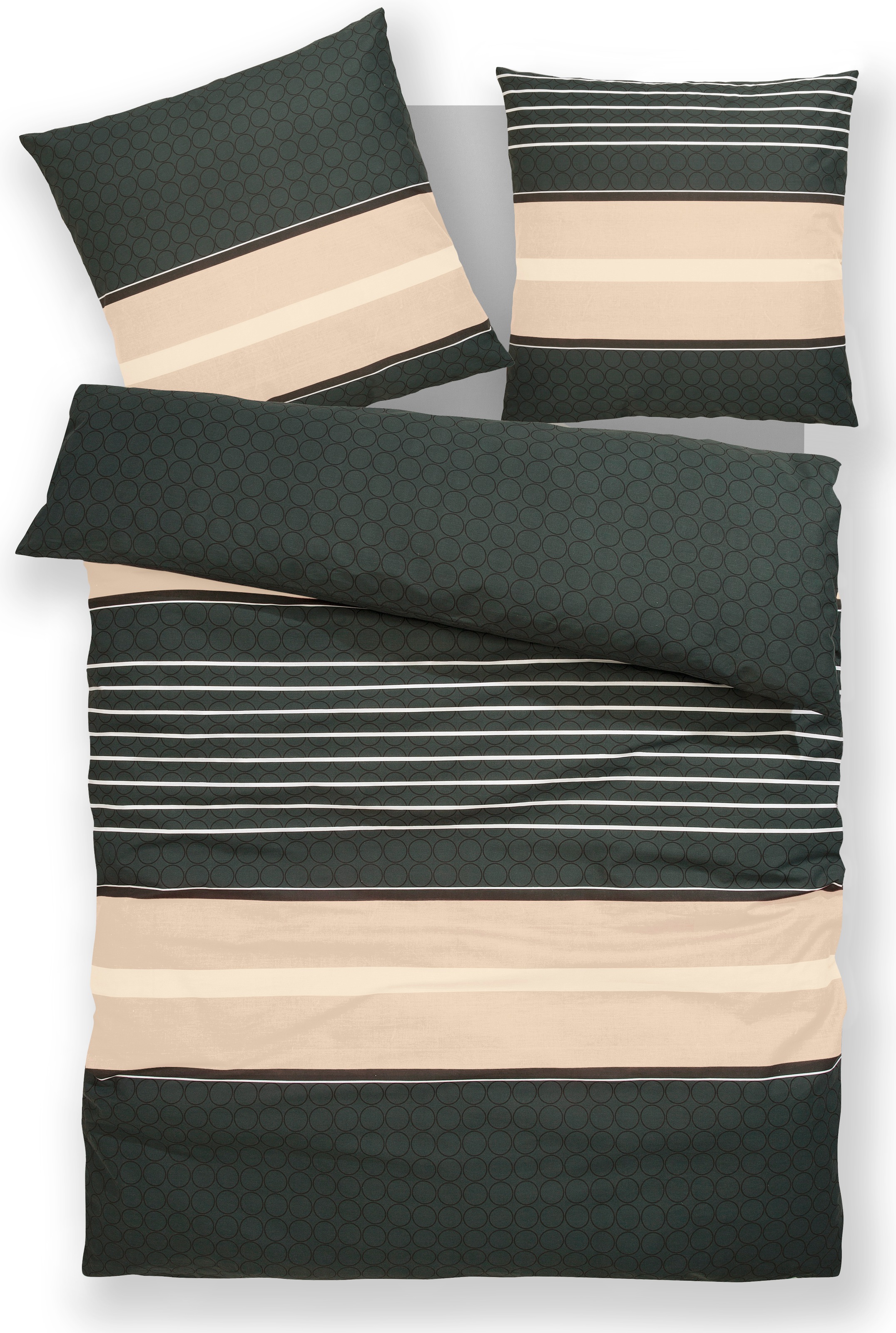 OTTO home Bettwäsche "Circle" 2 tlg. Bettwäsche aus Baumwolle mit Streifen- günstig online kaufen