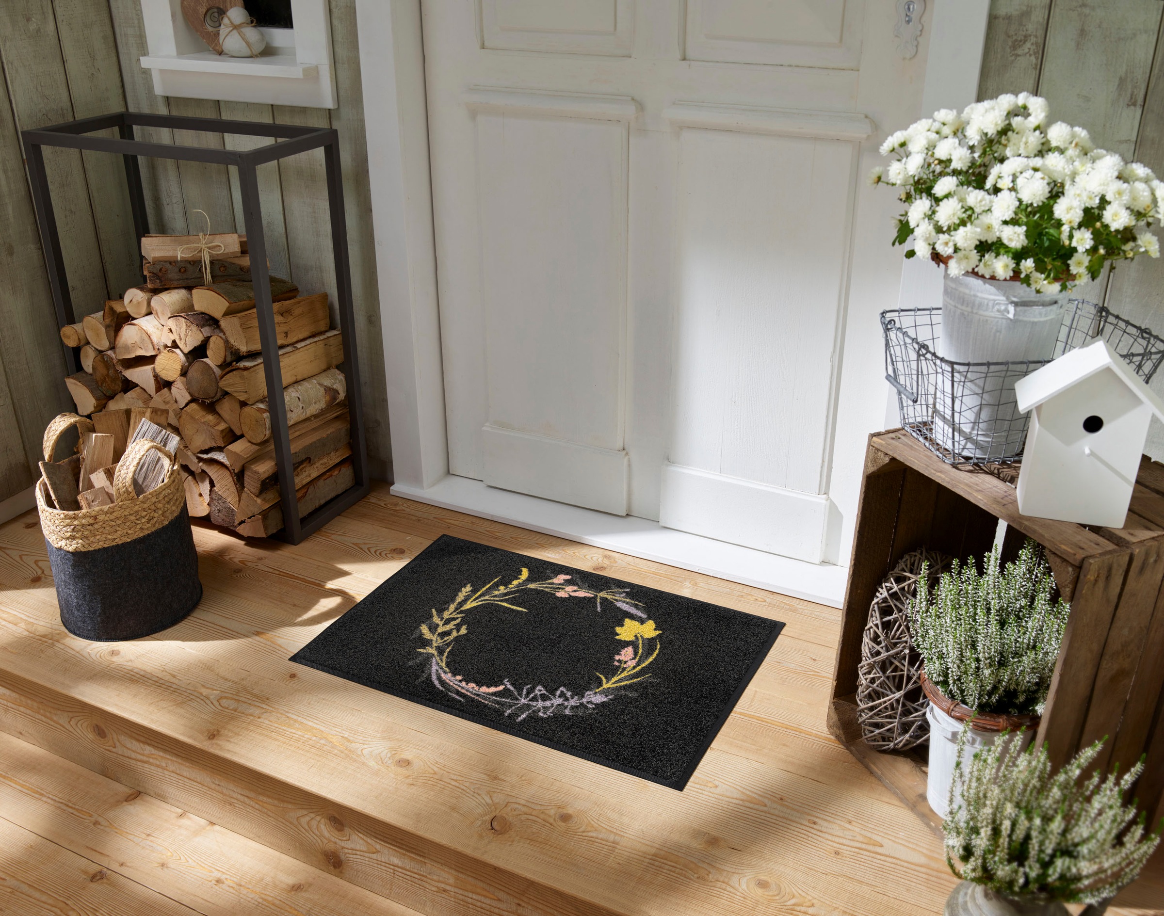 wash+dry by Kleen-Tex Fußmatte "Nature Hoop" rechteckig günstig online kaufen