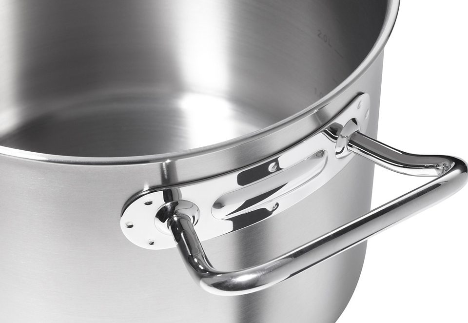 Zwilling Topf-Set »Classic«, Edelstahl 18/10, (Set, 9 tlg., Bratentopf 20 cm, je 1 Kochtopf 16/20/24 cm, Stieltopf 16 cm), Sandwichboden, sehr gute Wärmeverteilung, Stay-Cool-Griffe