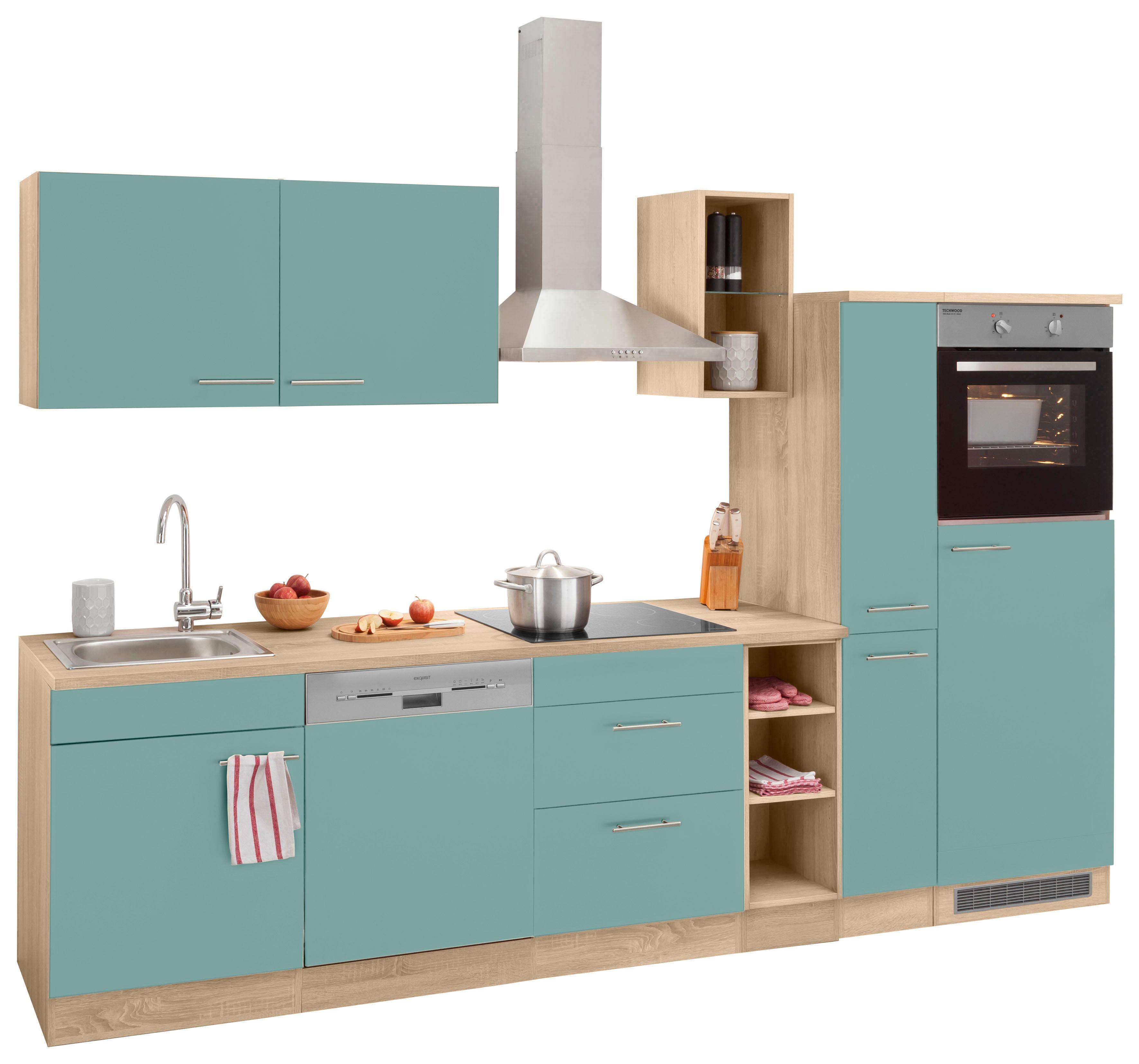 Preisvergleich für OPTIFIT Küchenzeile Kalmar, mit E-Geräten, Breite 300  cm, SKU: 61250046 | Ladendirekt