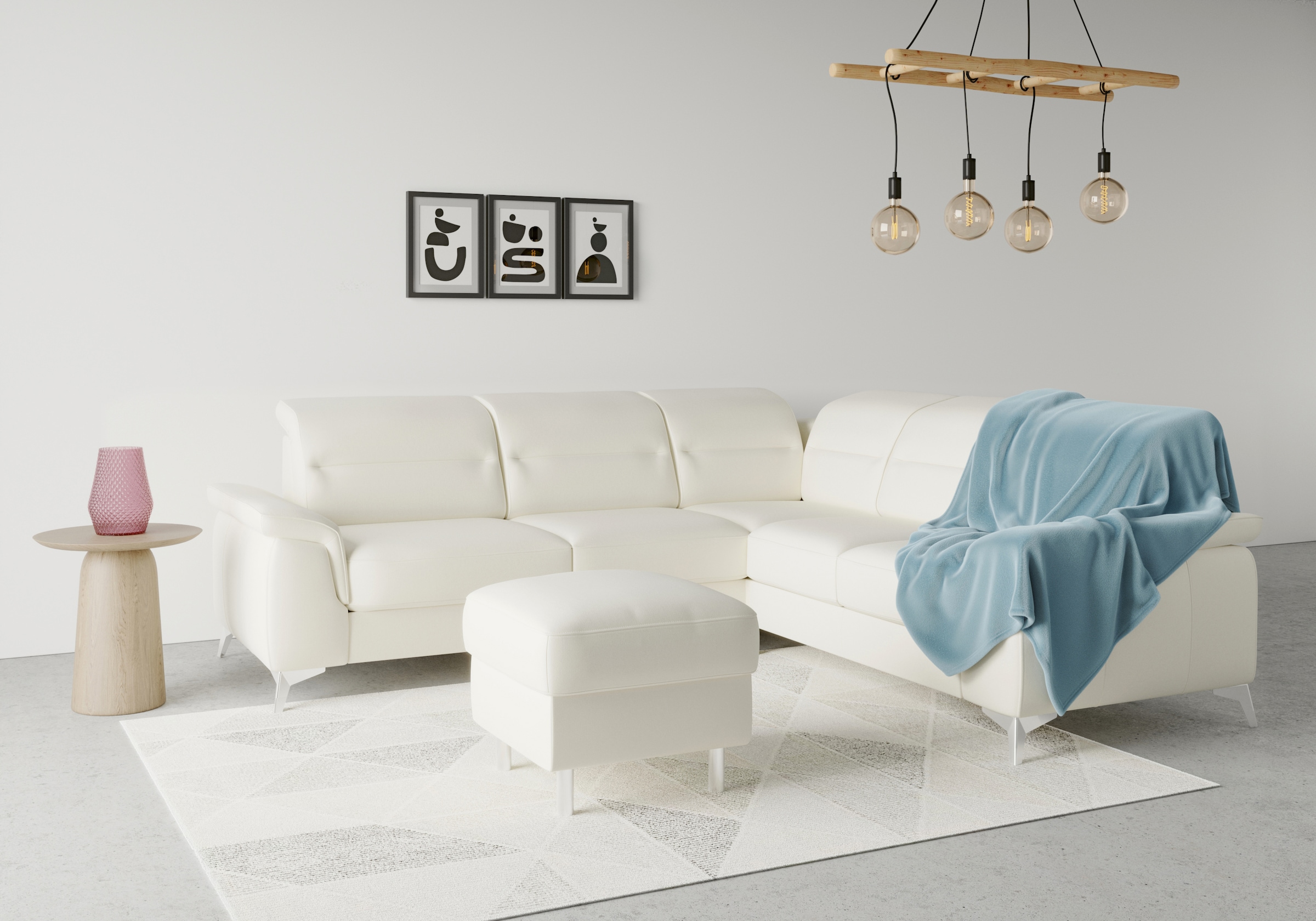 sit&more Ecksofa "Sinatra L-Form" optional mit Kopfteilverstellung und Armteilfunktion